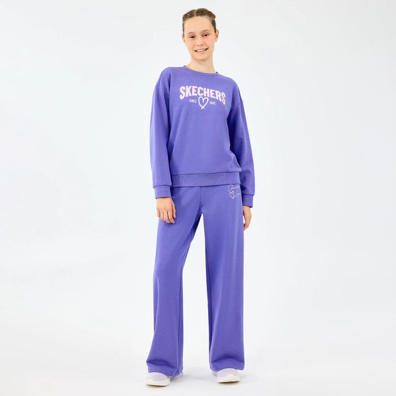 Skechers Lw Fleece Çocuk Mor Eşofman Üstü