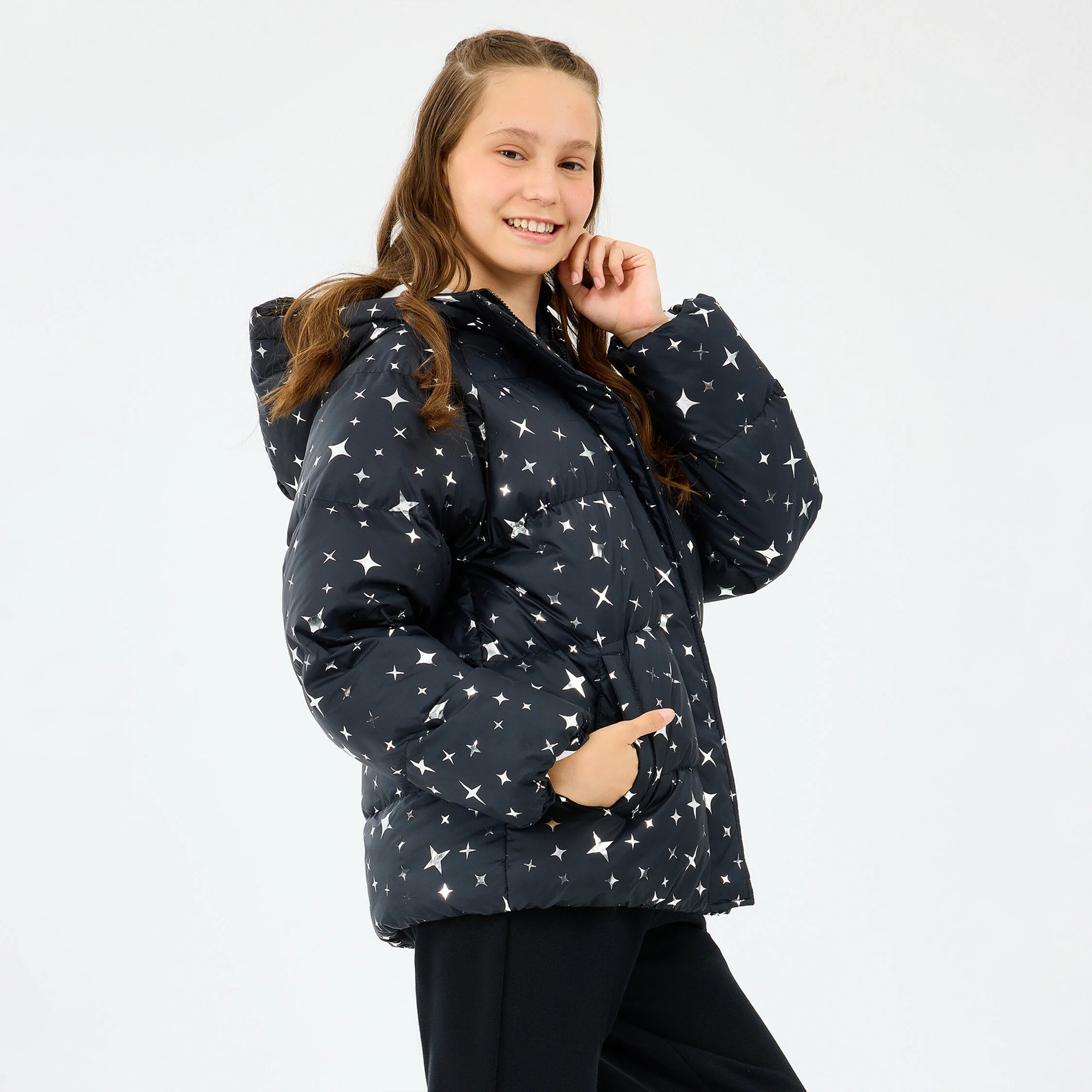 Skechers Sherpa Çocuk Siyah Mont