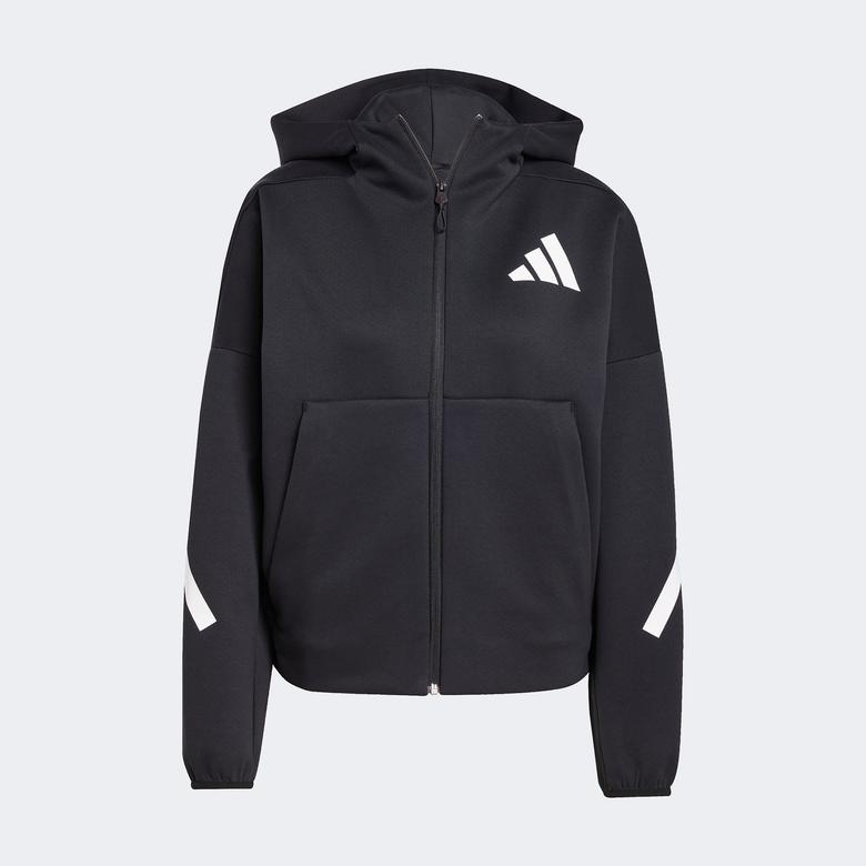 adidas Z.N.E. Full-Zip Kapüşonlu Kadın Siyah Eşofman Üstü