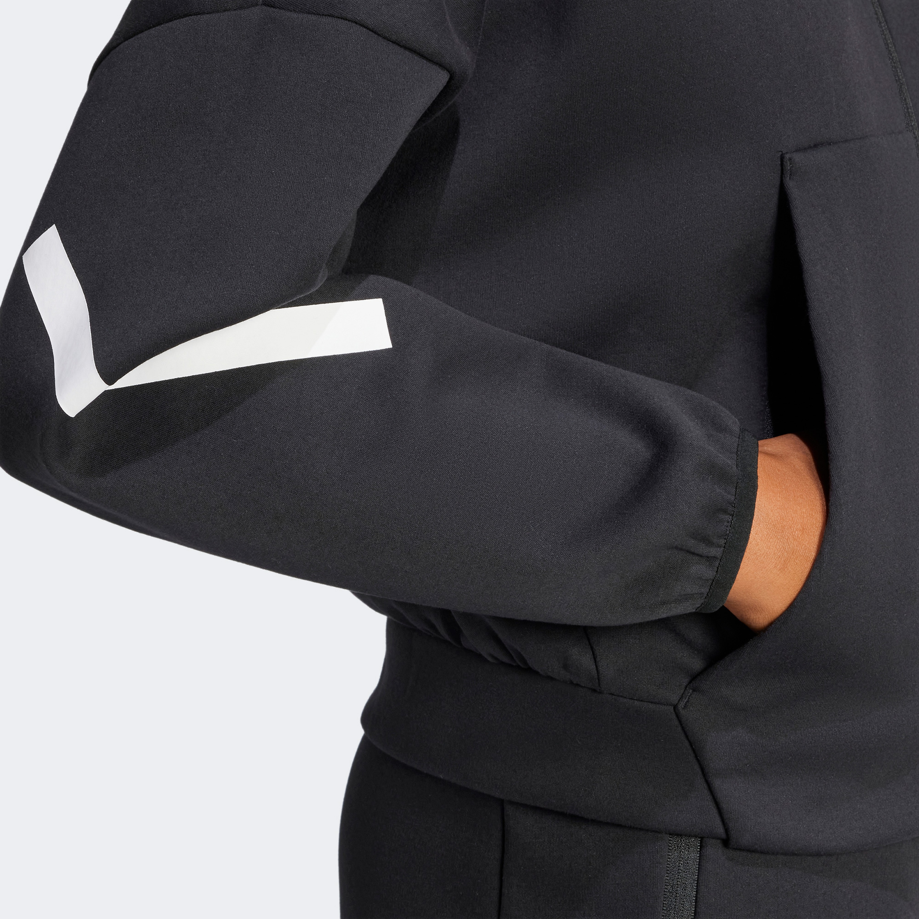 adidas Z.N.E. Full-Zip Kapüşonlu Kadın Siyah Eşofman Üstü