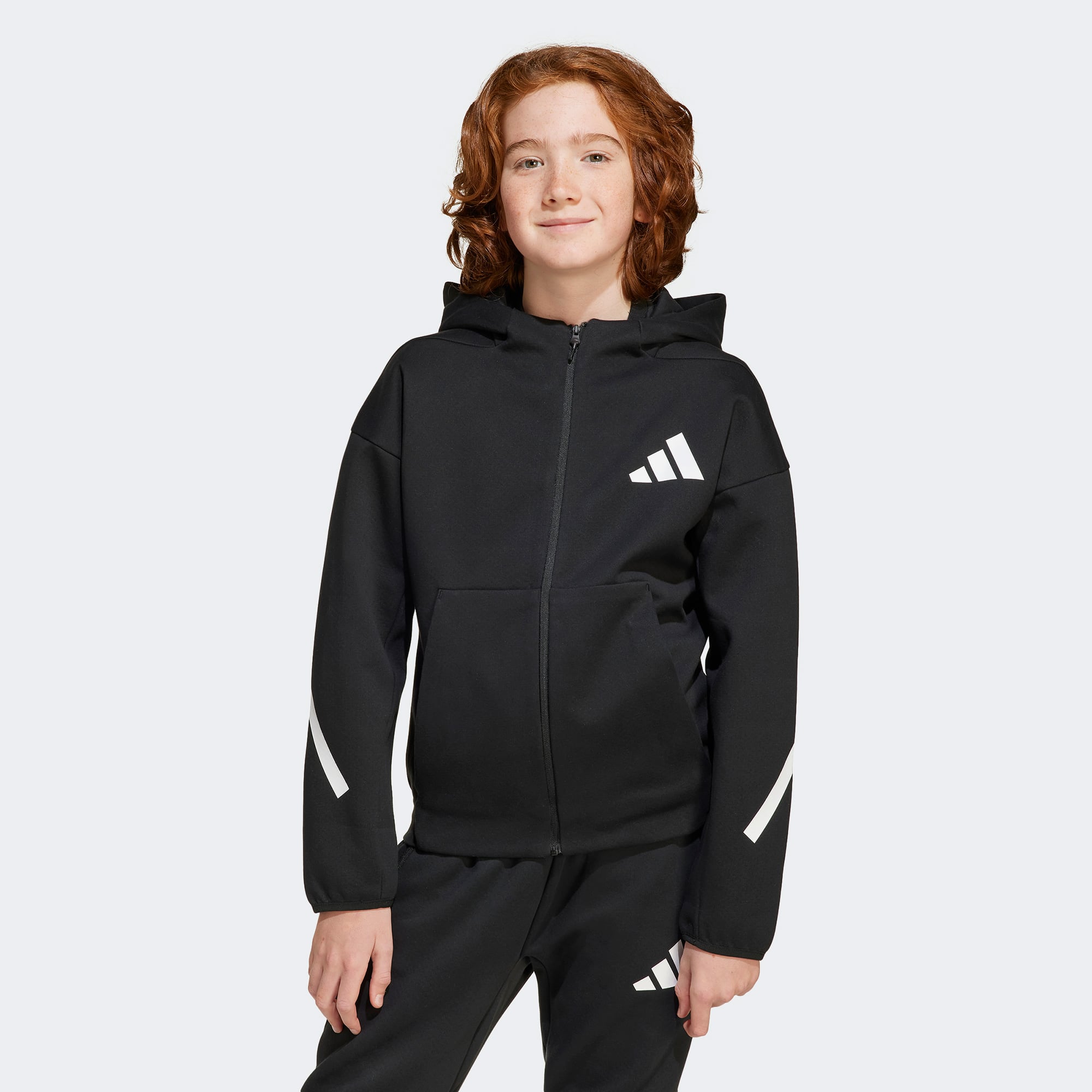 adidas Z.N.E. Full-Zip Genç Çocuk Siyah Eşofman Üstü