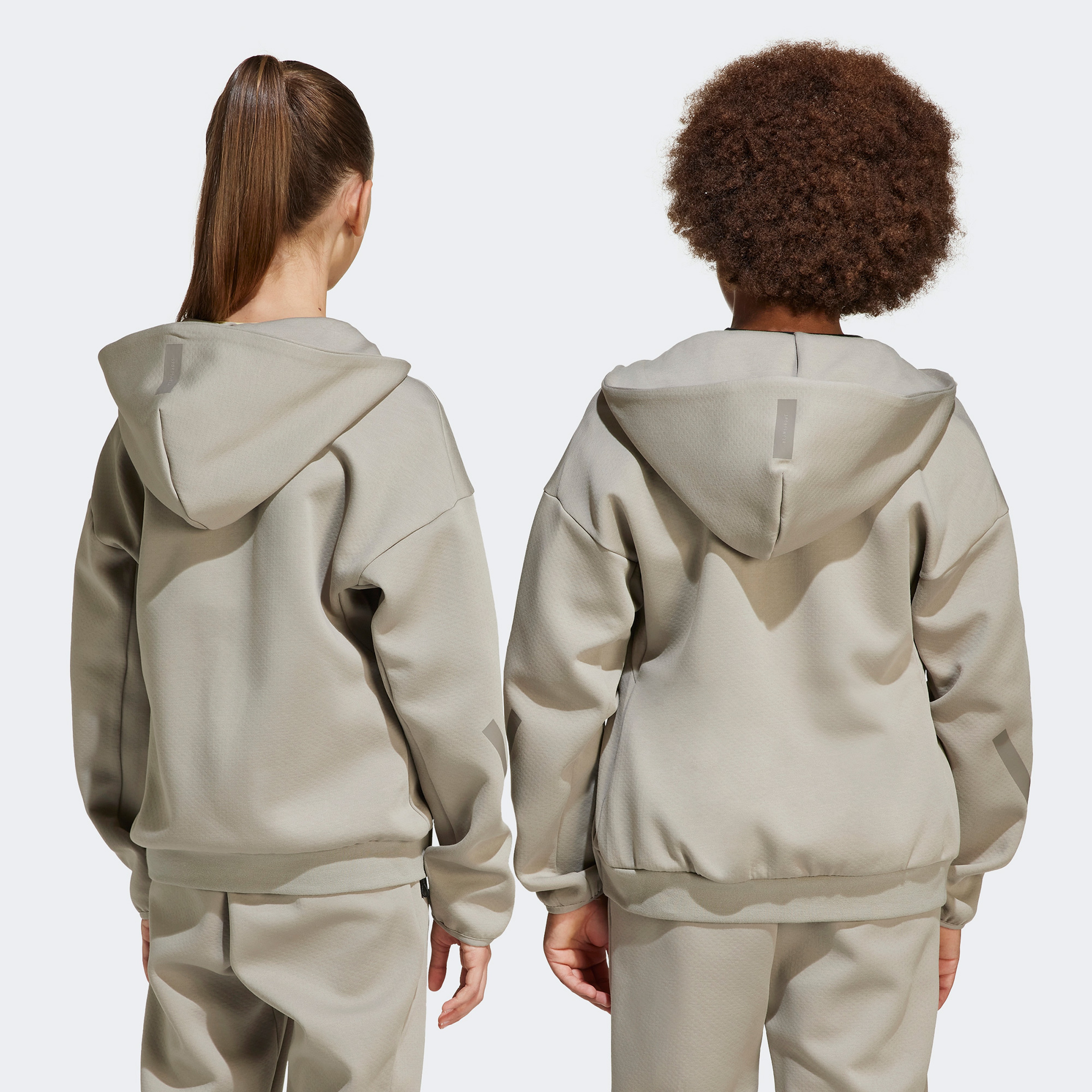 adidas Z.N.E. Full-Zip Genç Çocuk Bej Eşofman Üstü