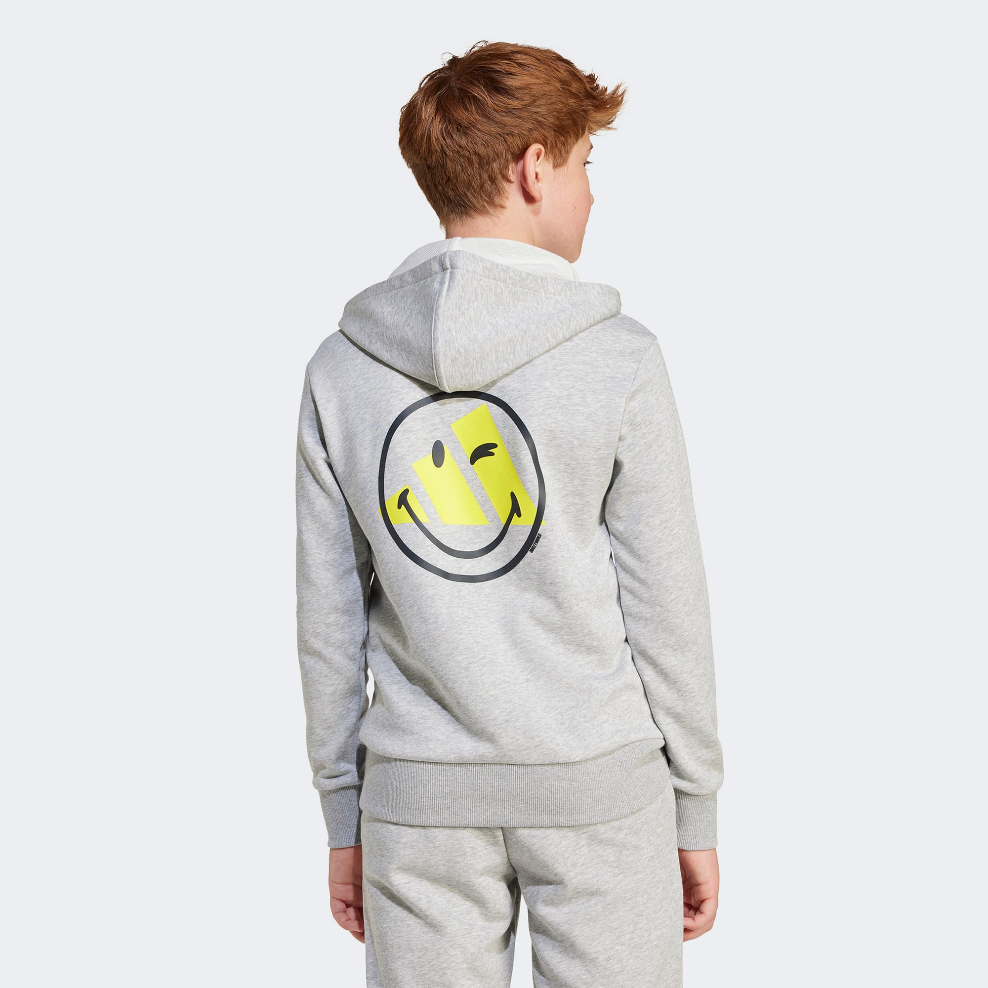 adidas x Smileyworld Genç Çocuk Gri Sweatshirt