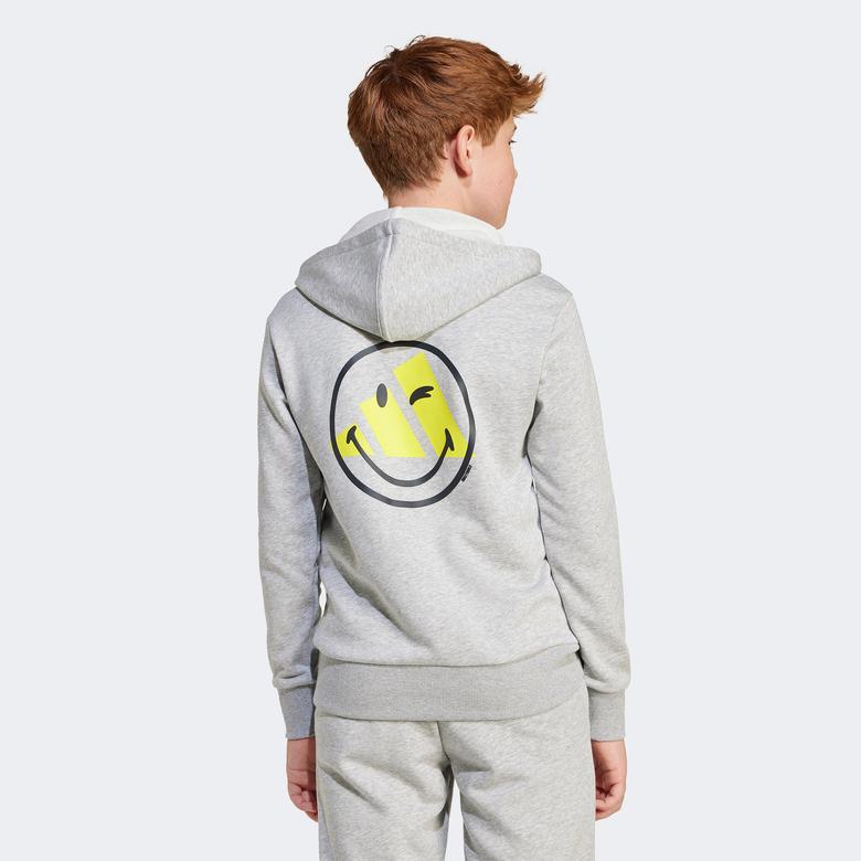 adidas x Smileyworld Genç Çocuk Gri Sweatshirt