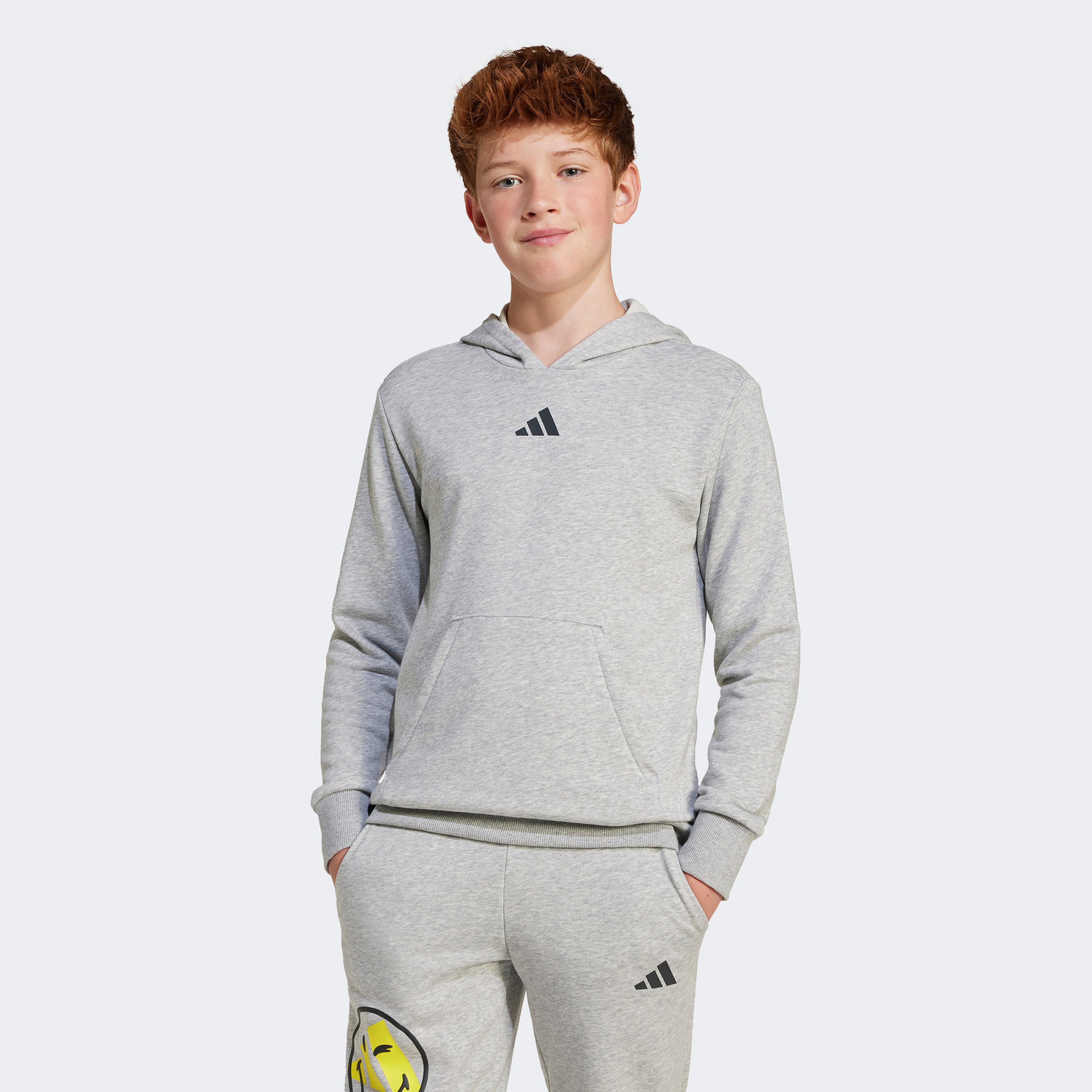 adidas x Smileyworld Genç Çocuk Gri Sweatshirt