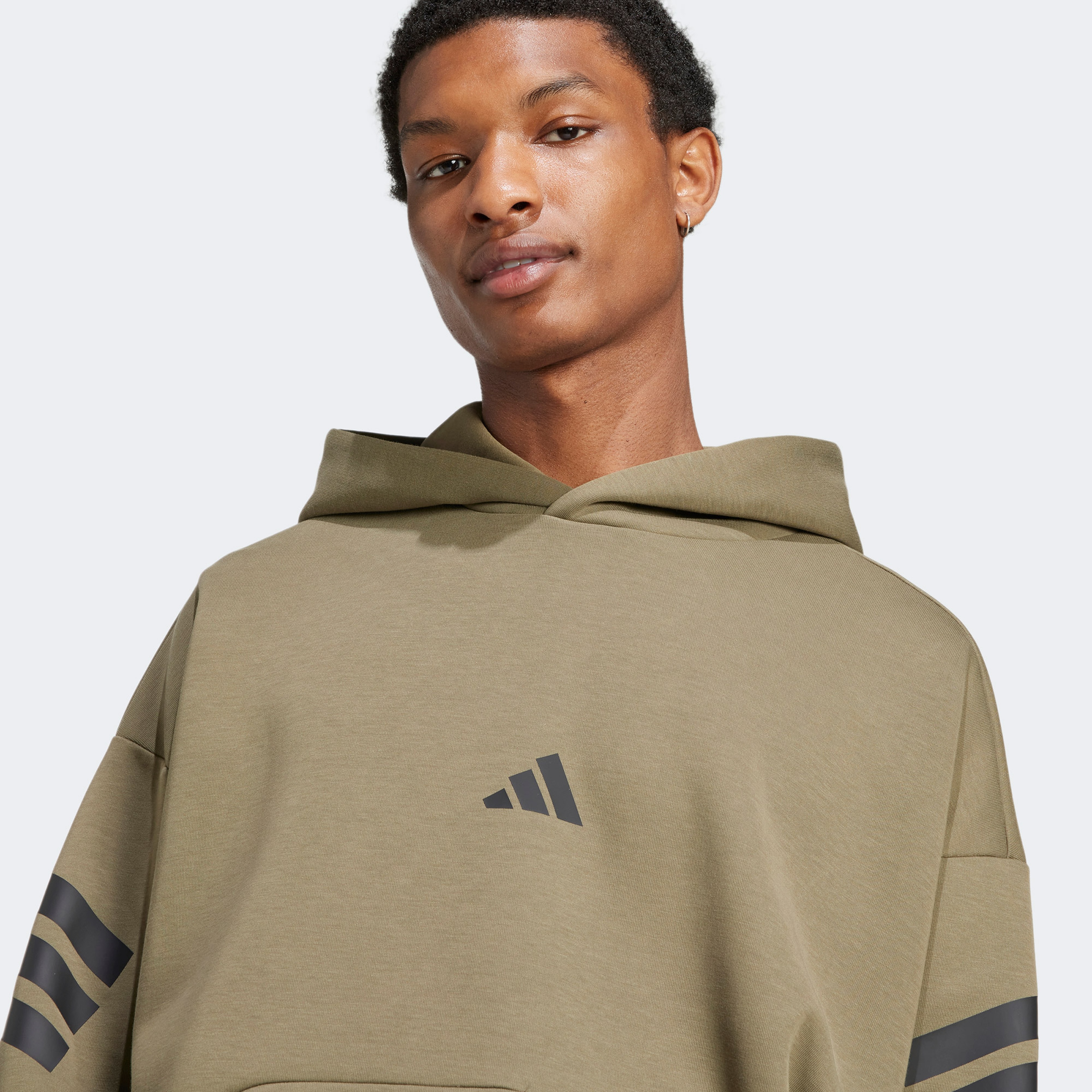 adidas Future Icon 3-Stripes Erkek Yeşil Sweatshirt