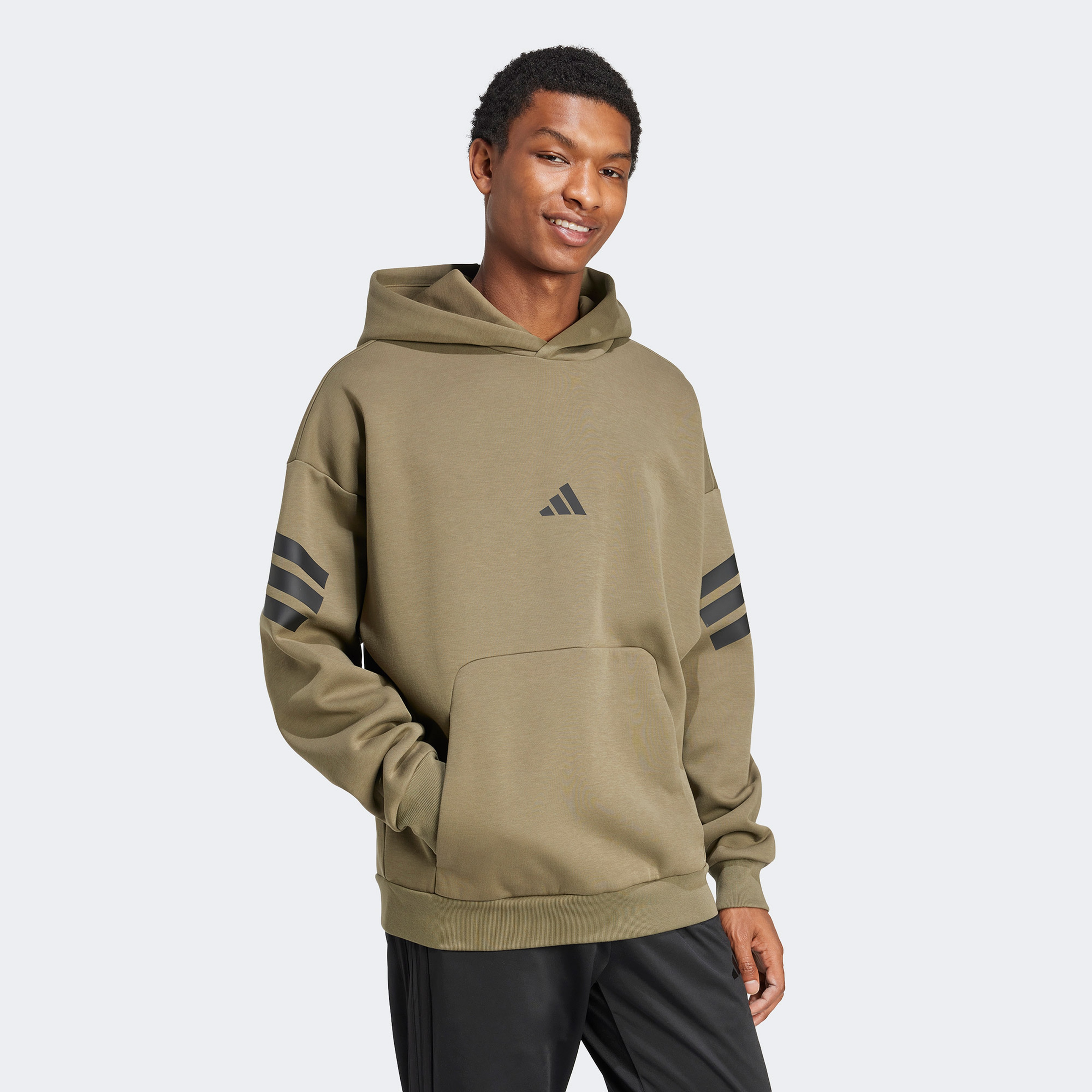 adidas Future Icon 3-Stripes Erkek Yeşil Sweatshirt