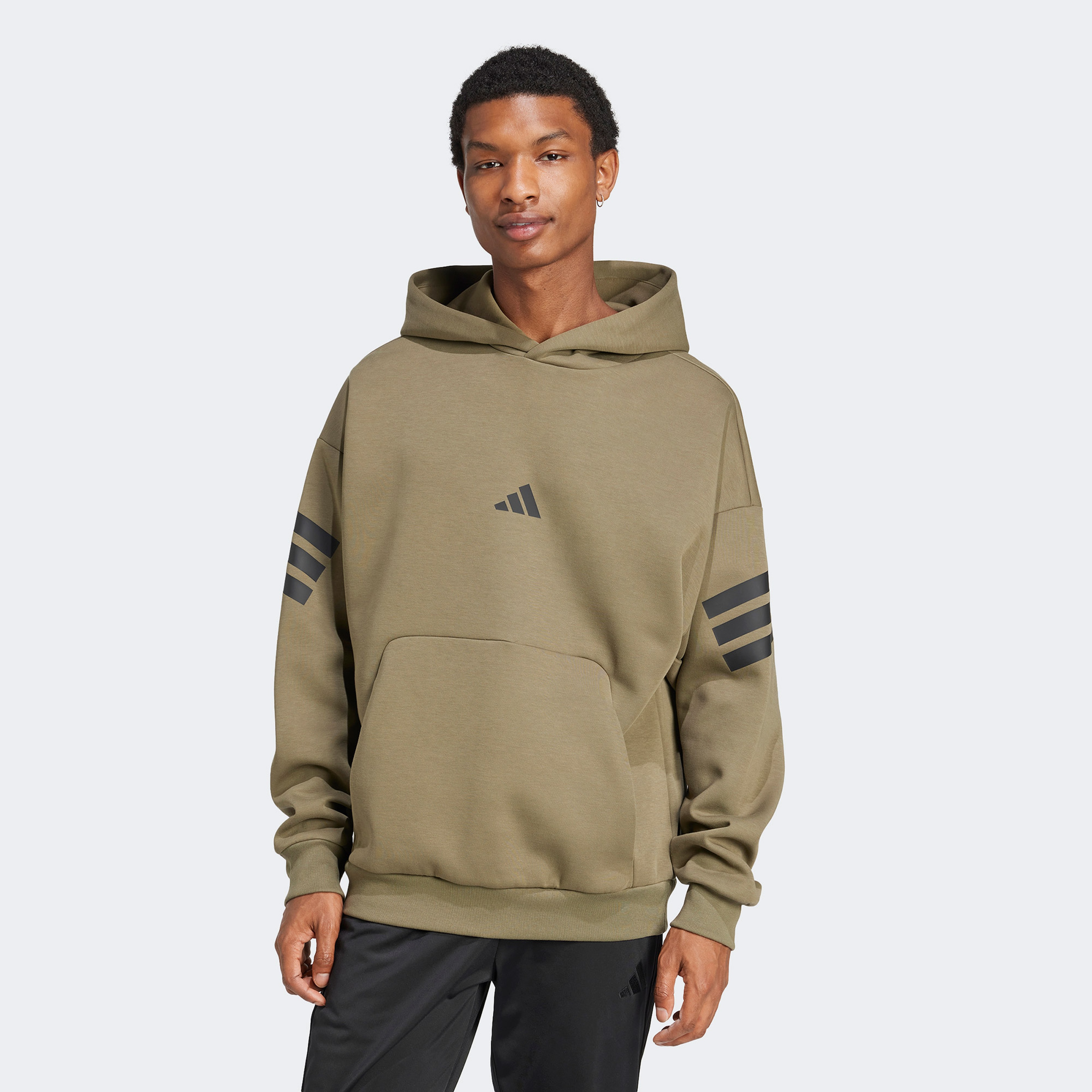adidas Future Icon 3-Stripes Erkek Yeşil Sweatshirt