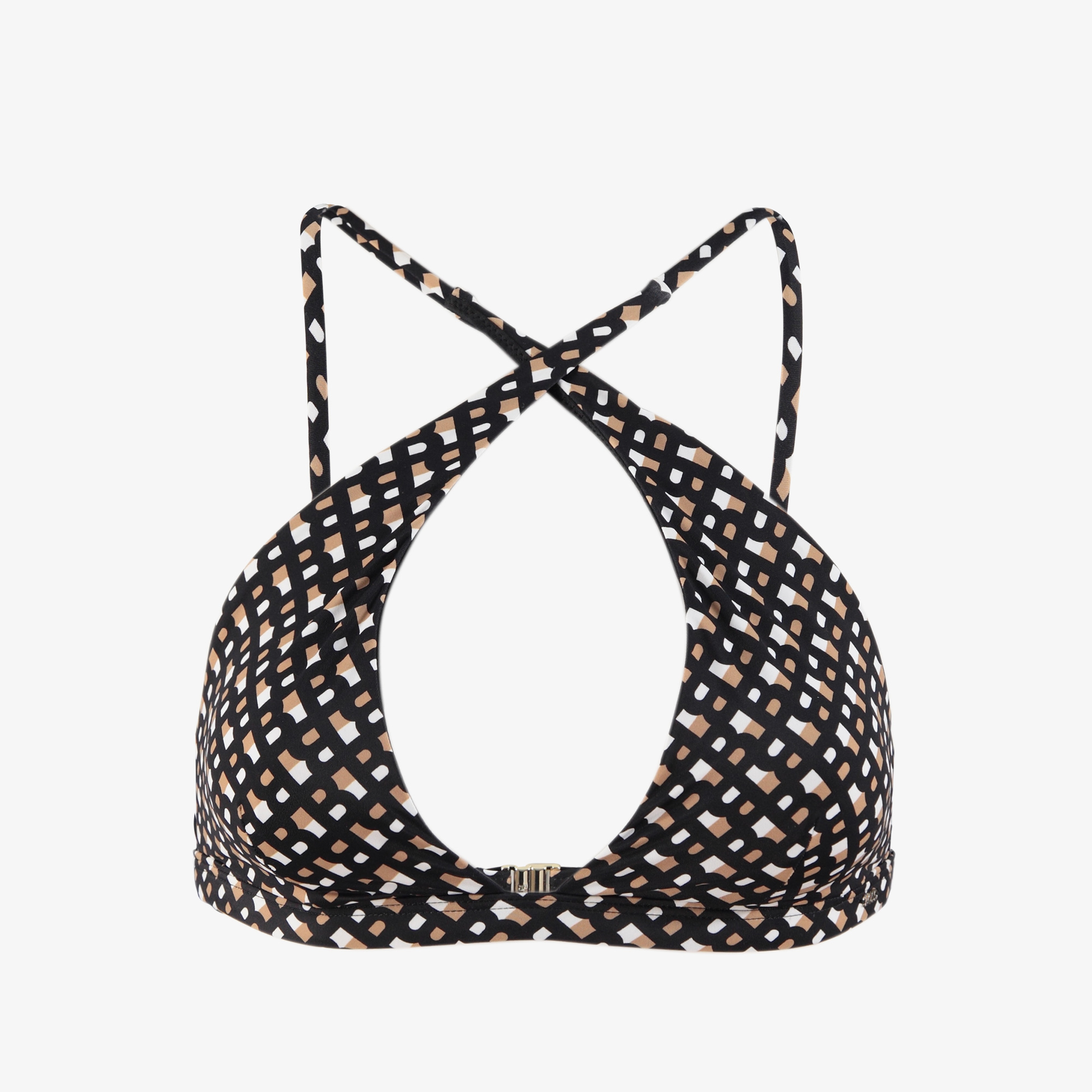 Boss Bb Monogram Trıangle Kadın Siyah Bikini Üstü