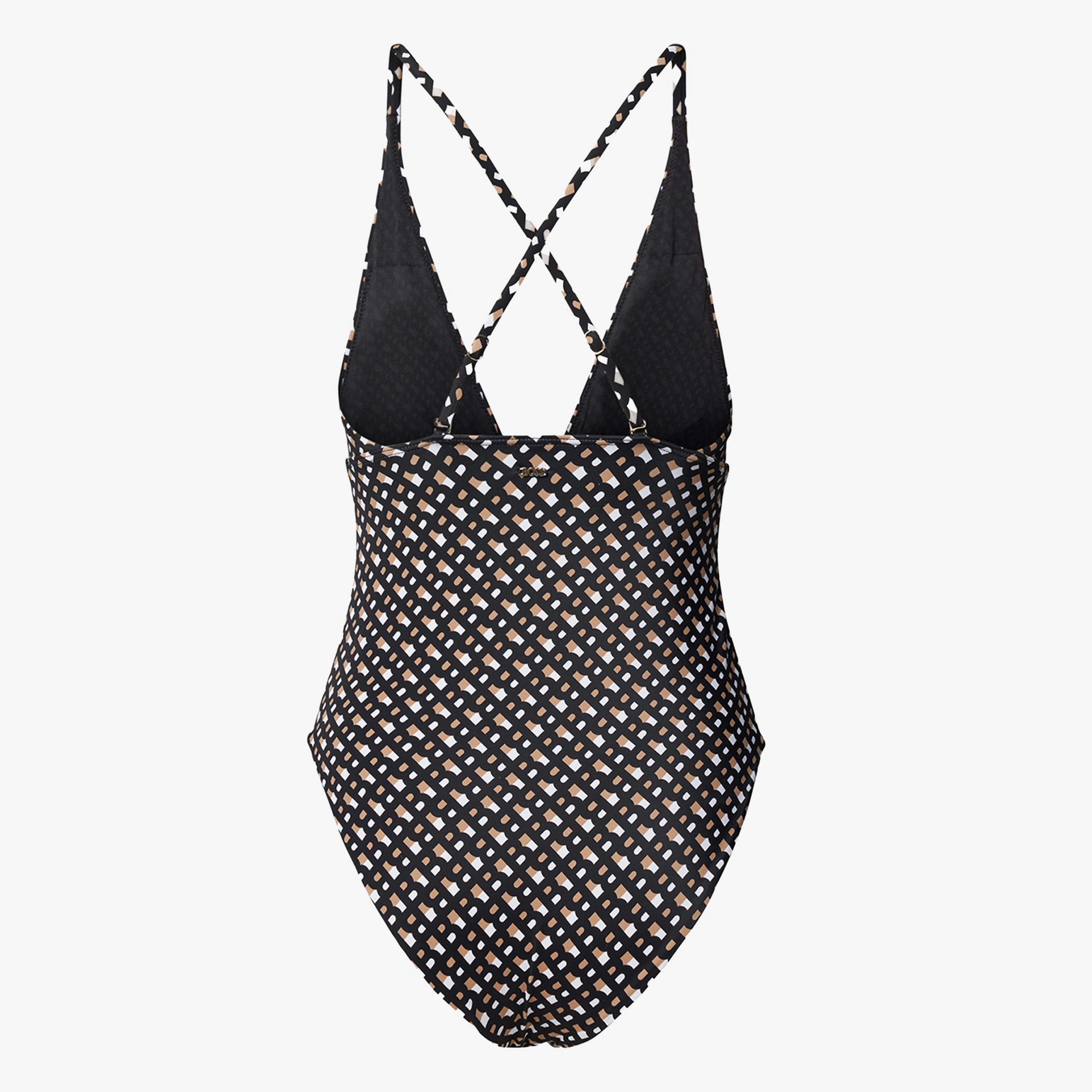 Boss Bb Monogram Kadın Siyah Mayo