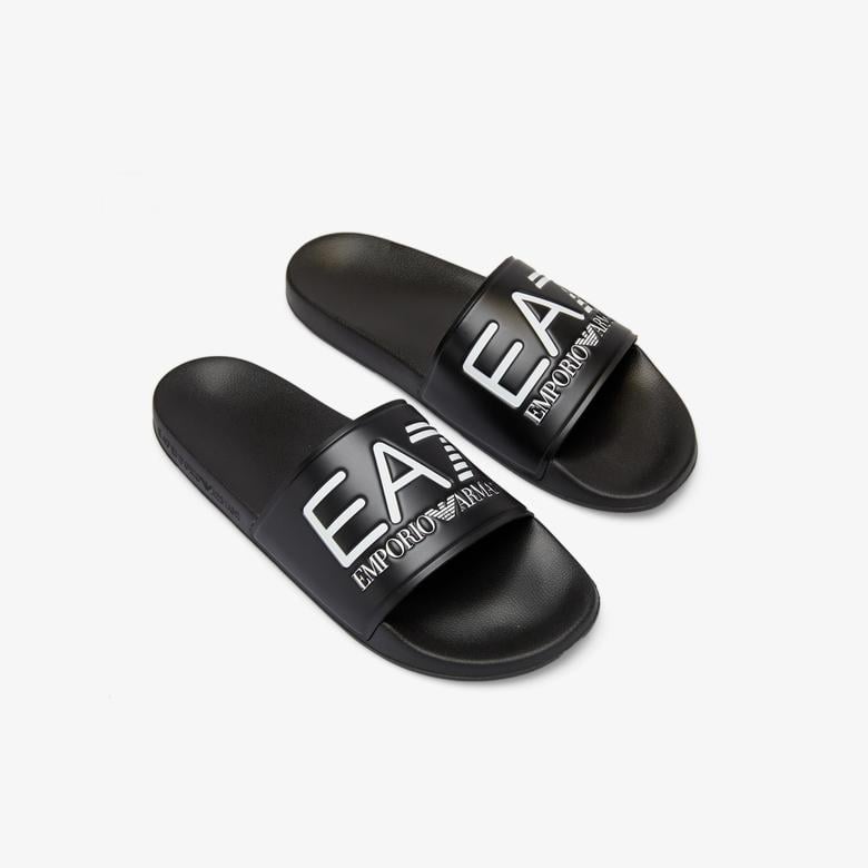 EA7 Unisex Siyah Plaj Terliği
