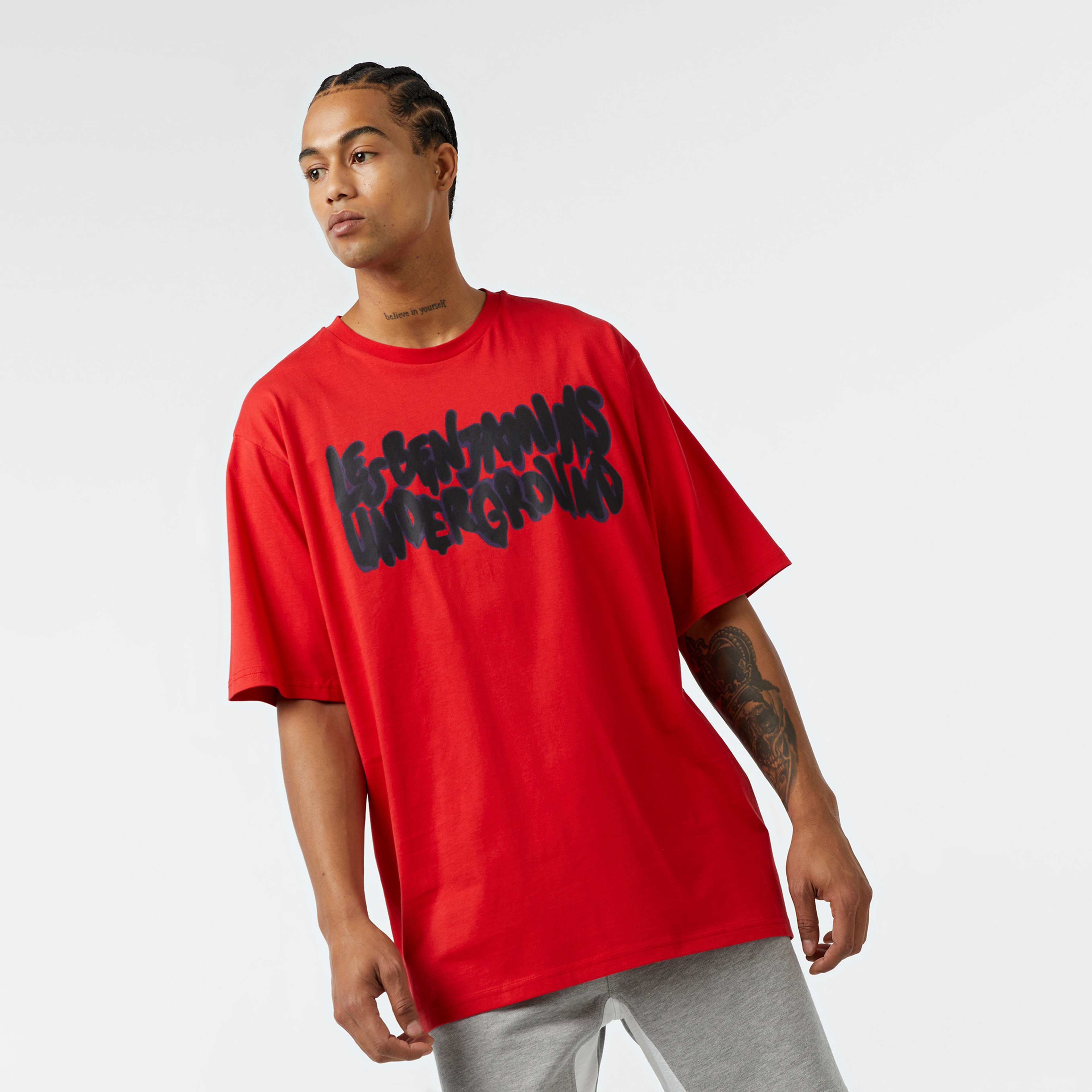 Les Benjamins Oversize 031 Erkek Kırmızı T-Shirt
