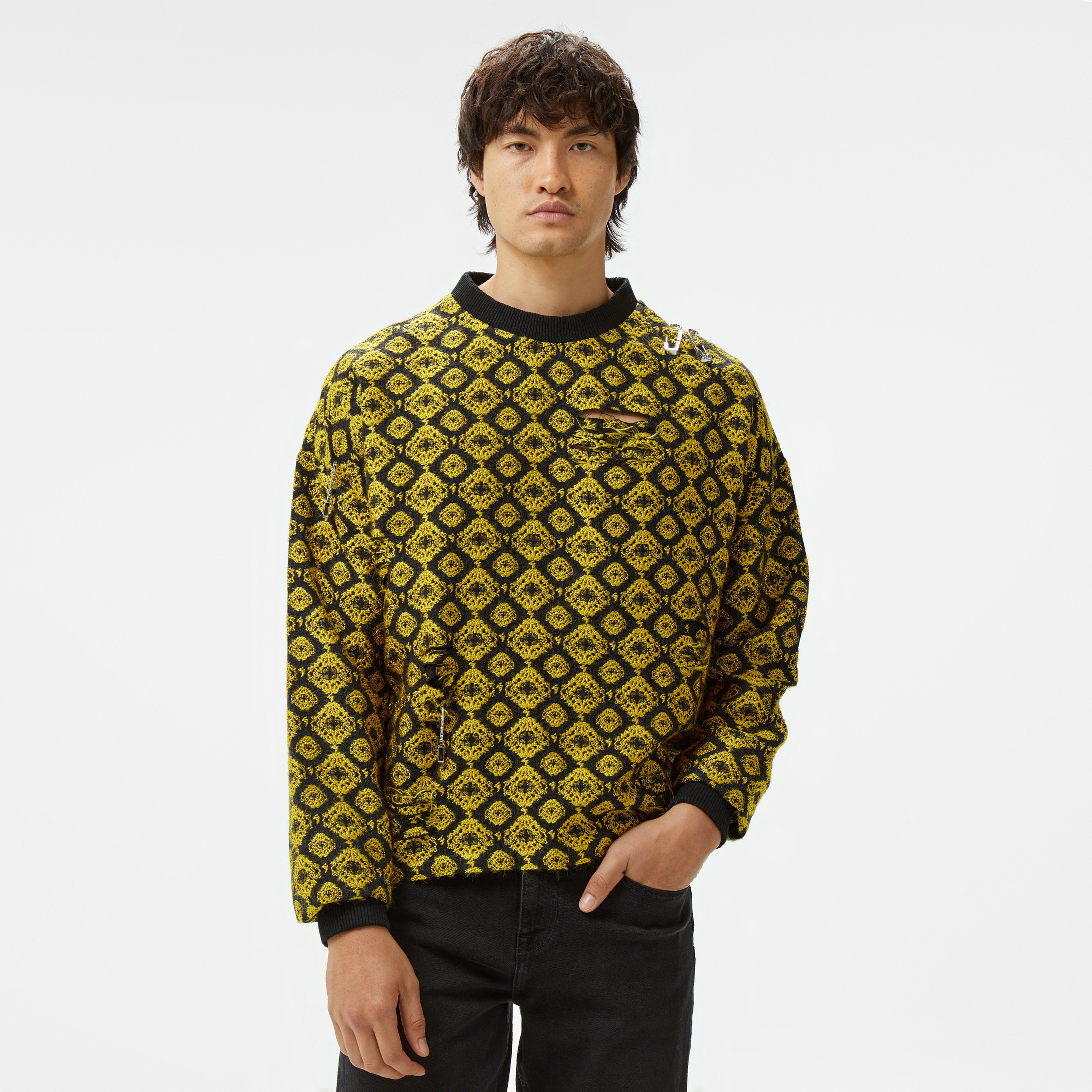 Les Benjamins 202 Erkek Sarı Sweatshirt