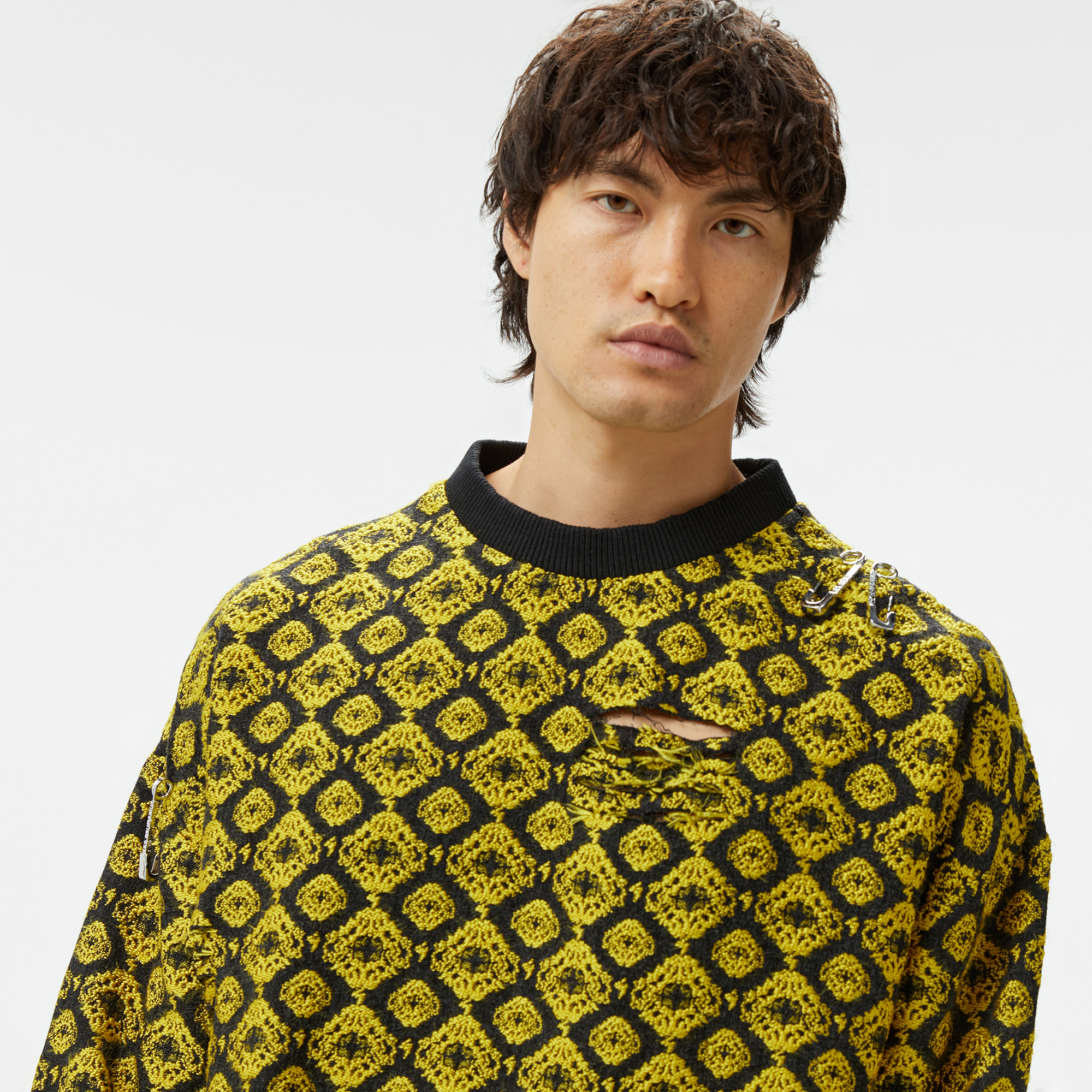 Les Benjamins 202 Erkek Sarı Sweatshirt