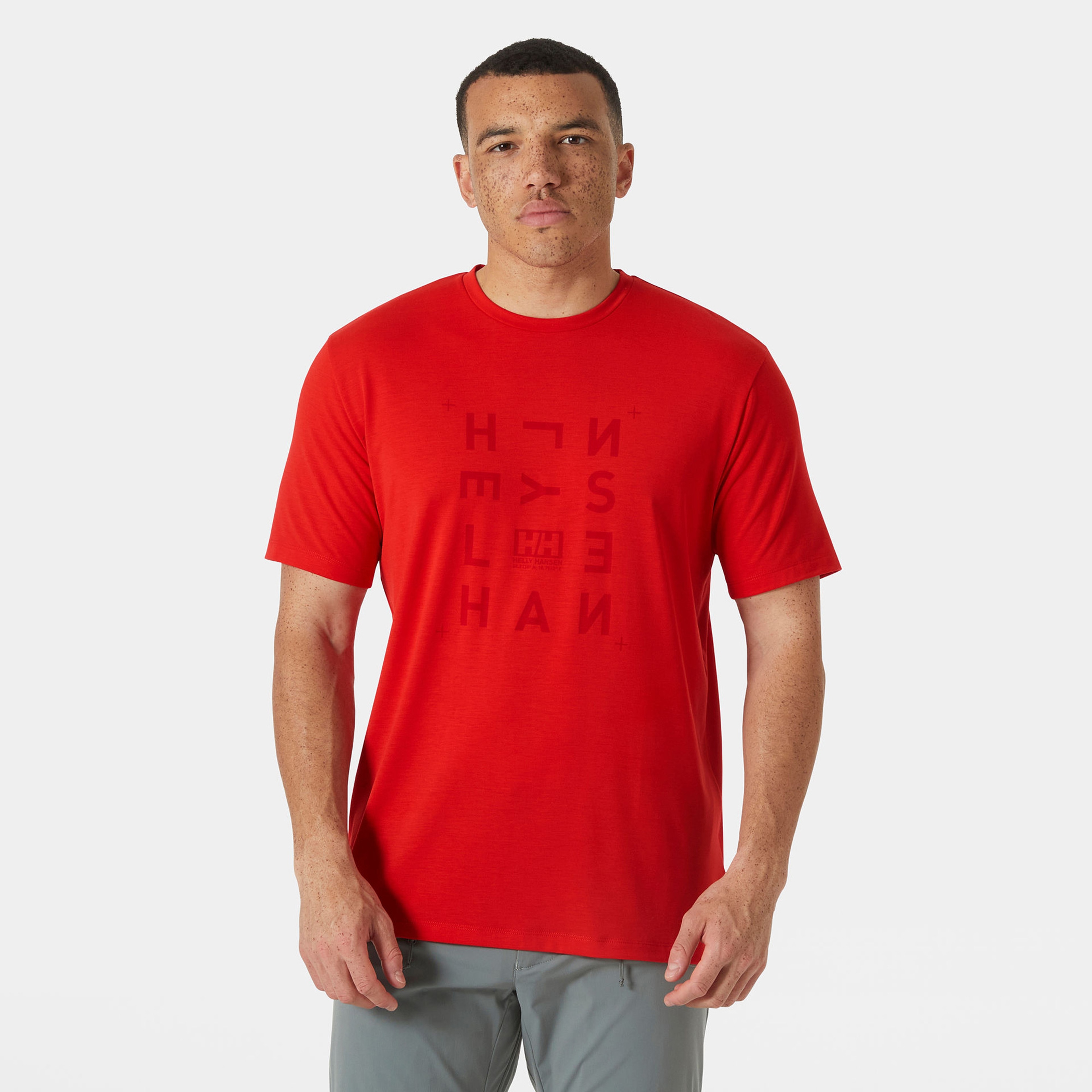 Helly Hansen Skog Recycled Graphic Erkek Kırmızı T-shirt