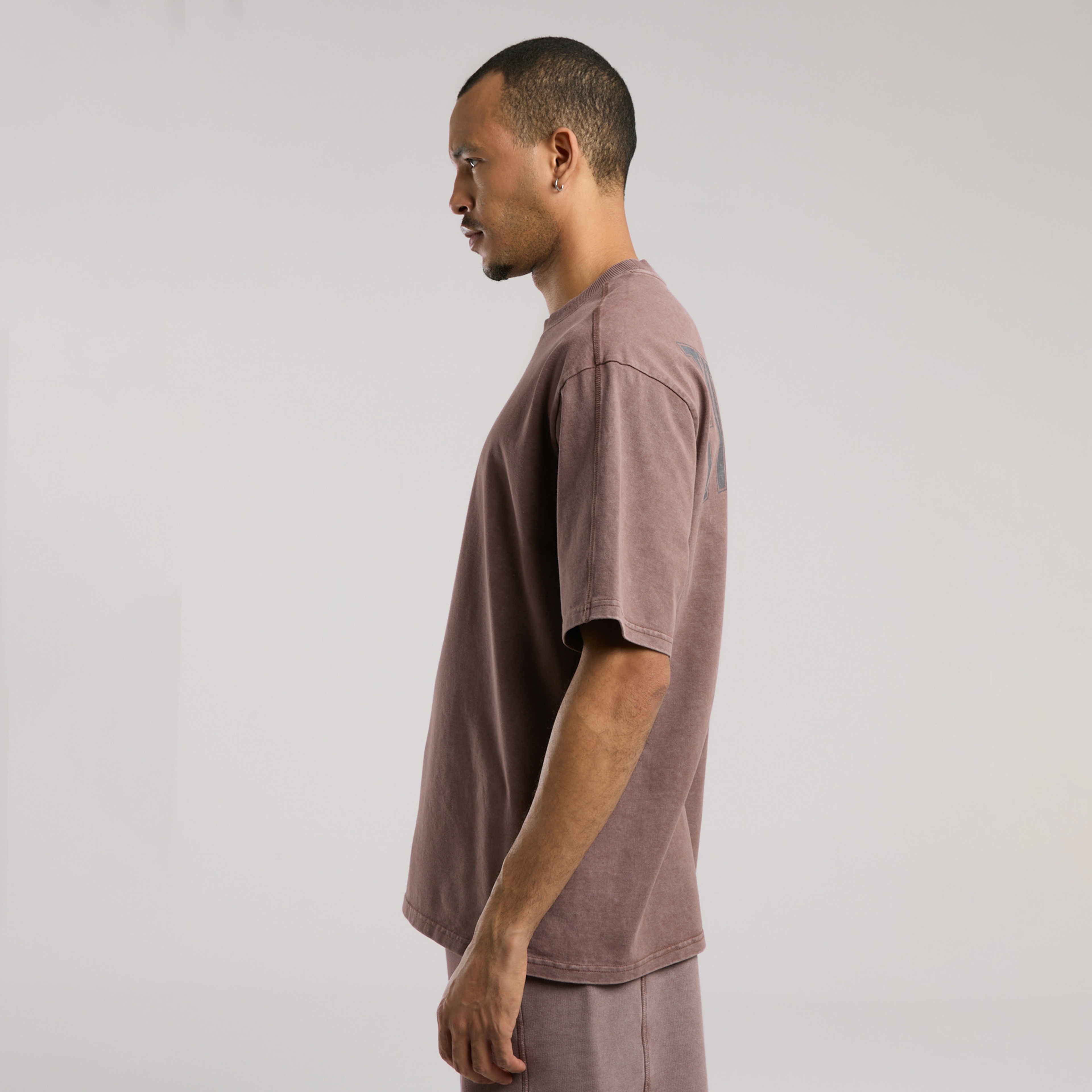 Everlast Bronx 1910 Oversize Yıkamalı Erkek Kahverengi T-Shirt