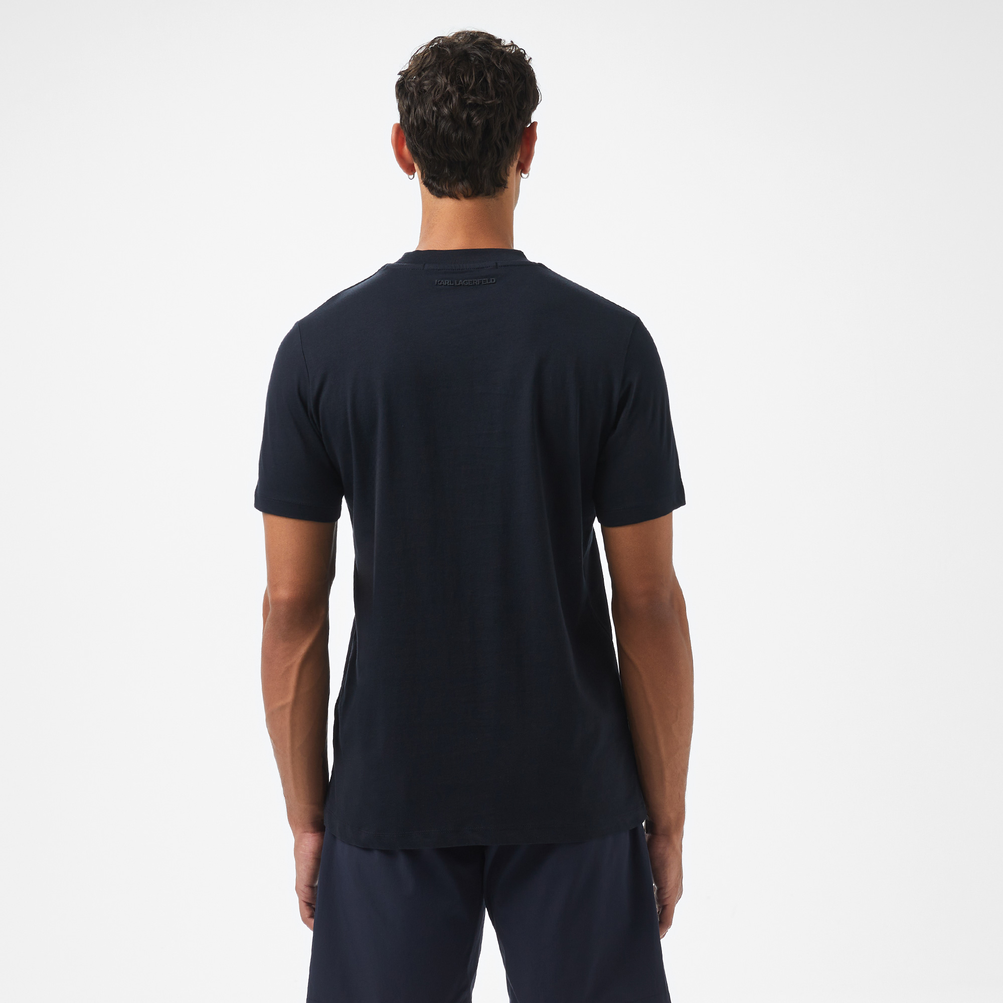 Karl Lagerfeld Erkek Mavi T-Shirt