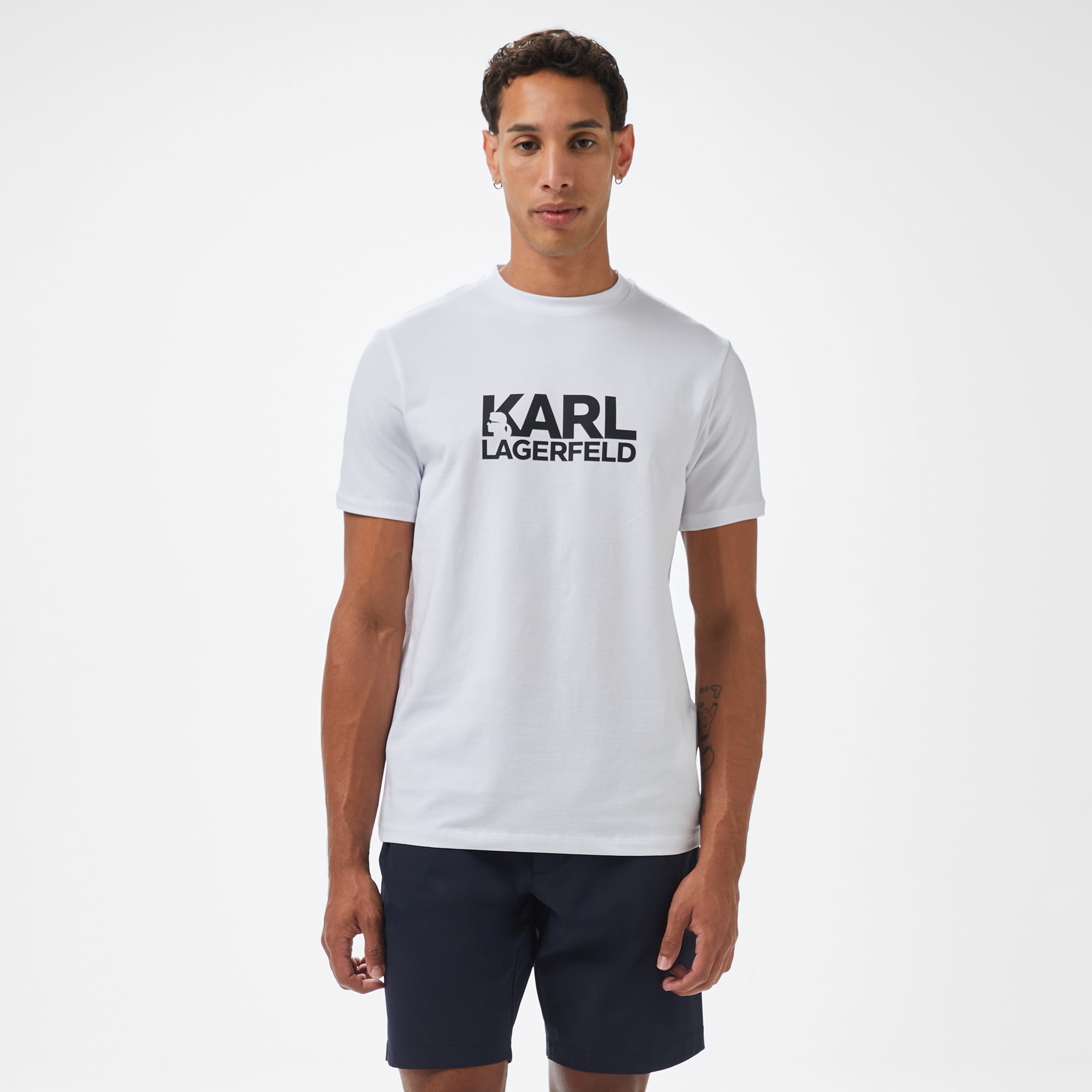 Karl Lagerfeld Erkek Beyaz T-Shirt