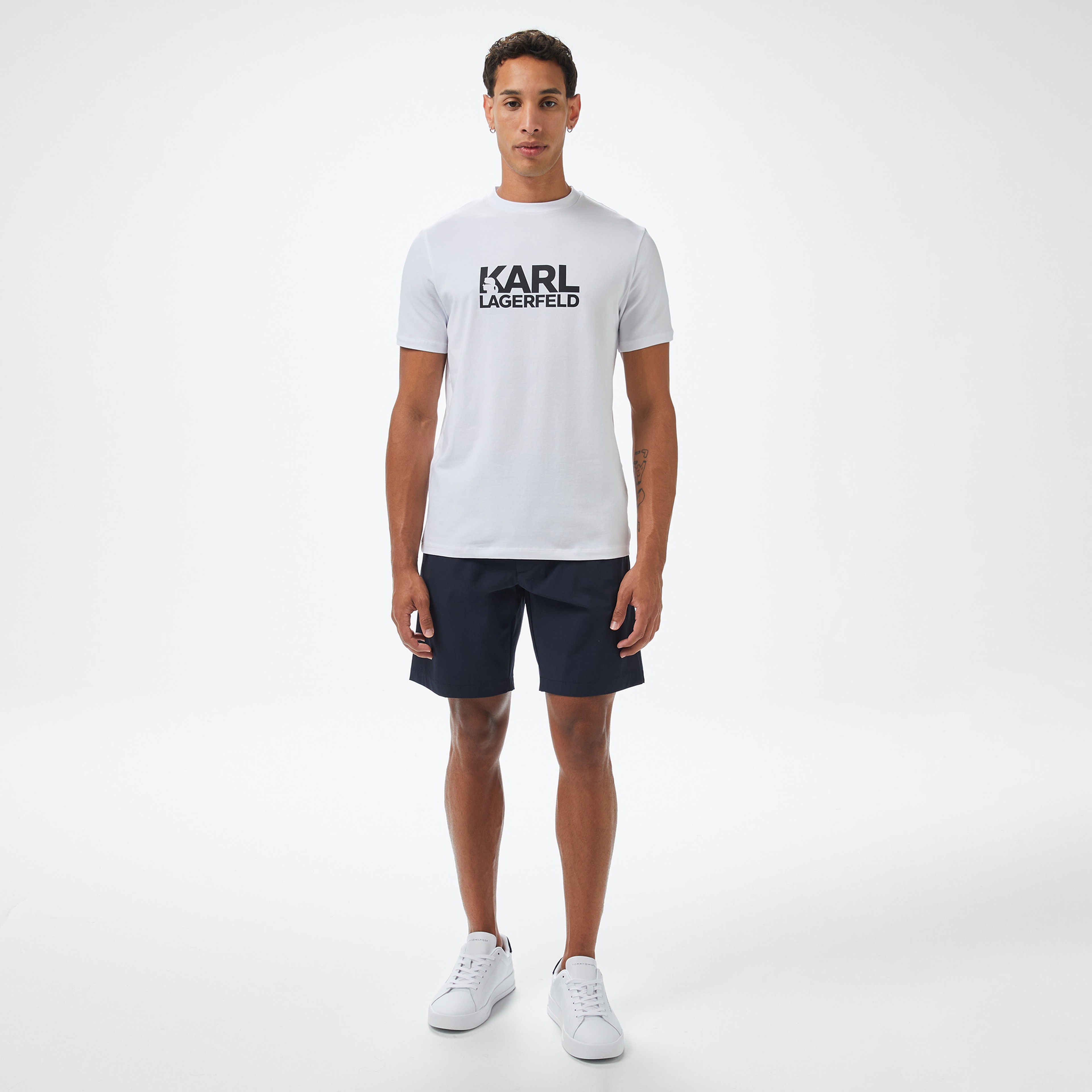 Karl Lagerfeld Erkek Beyaz T-Shirt