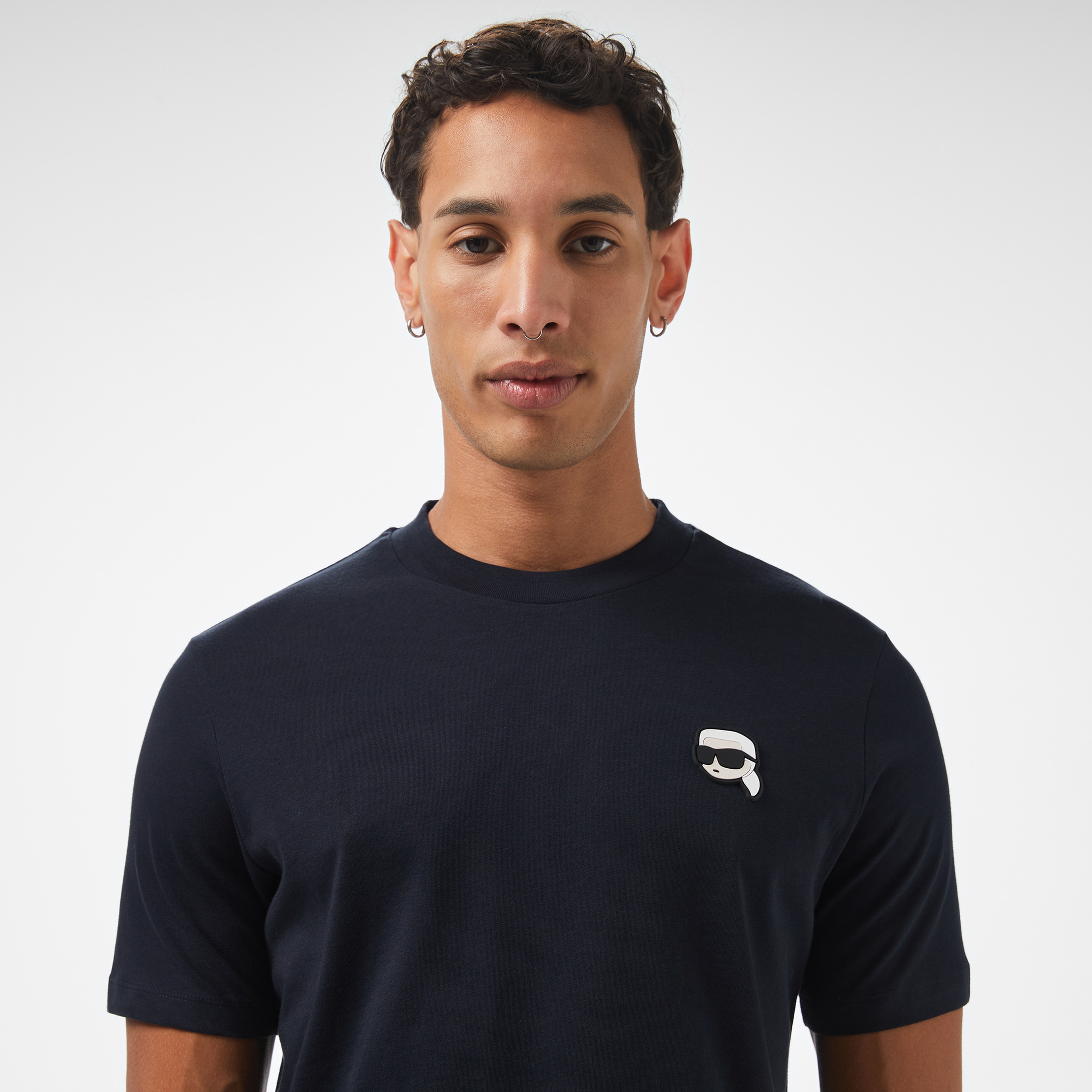 Karl Lagerfeld Erkek Mavi T-Shirt