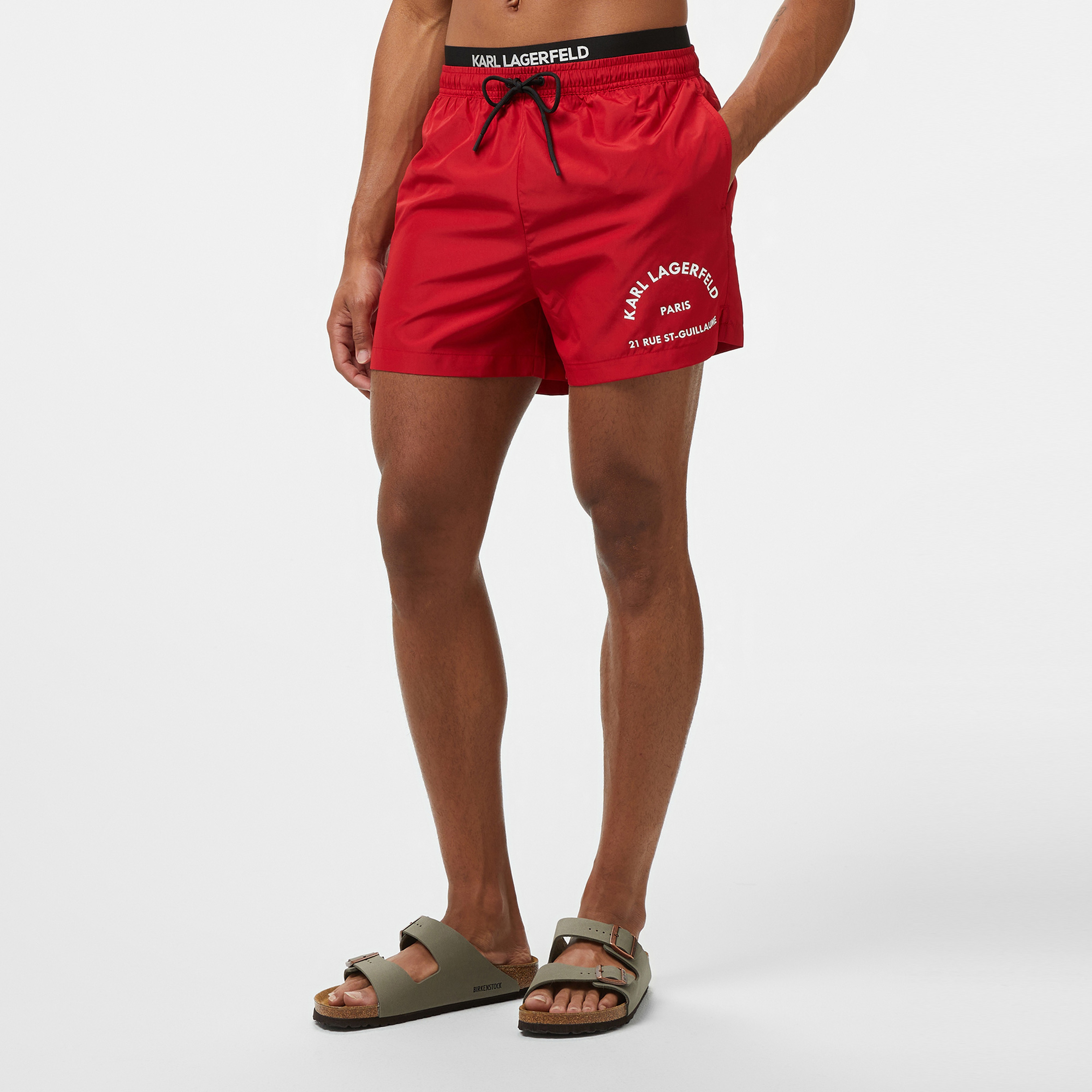 Karl Lagerfeld Erkek Kırmızı Mayo Şort