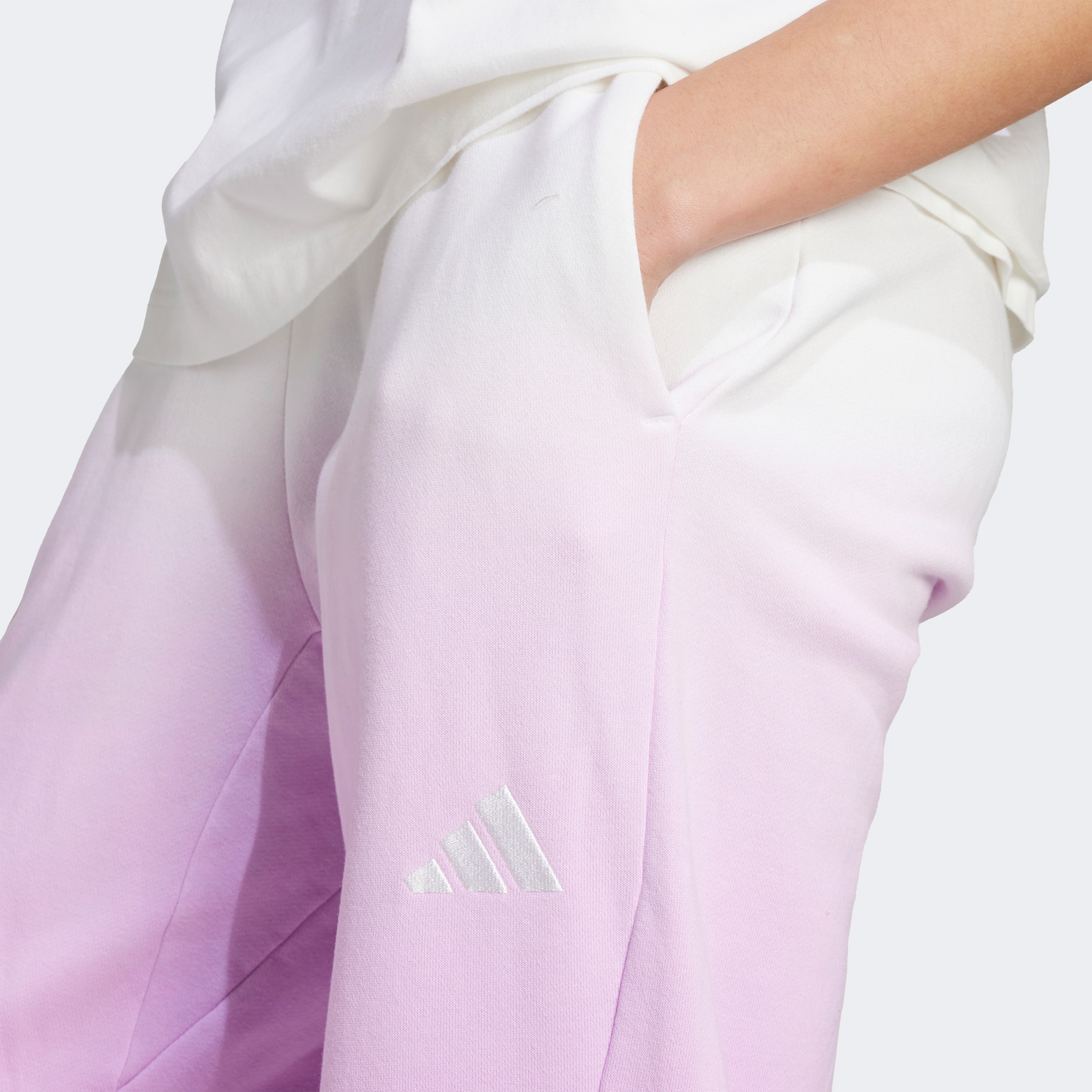 adidas All Szn Mid Rise Dip-Dye Kadın Beyaz Eşofman Altı