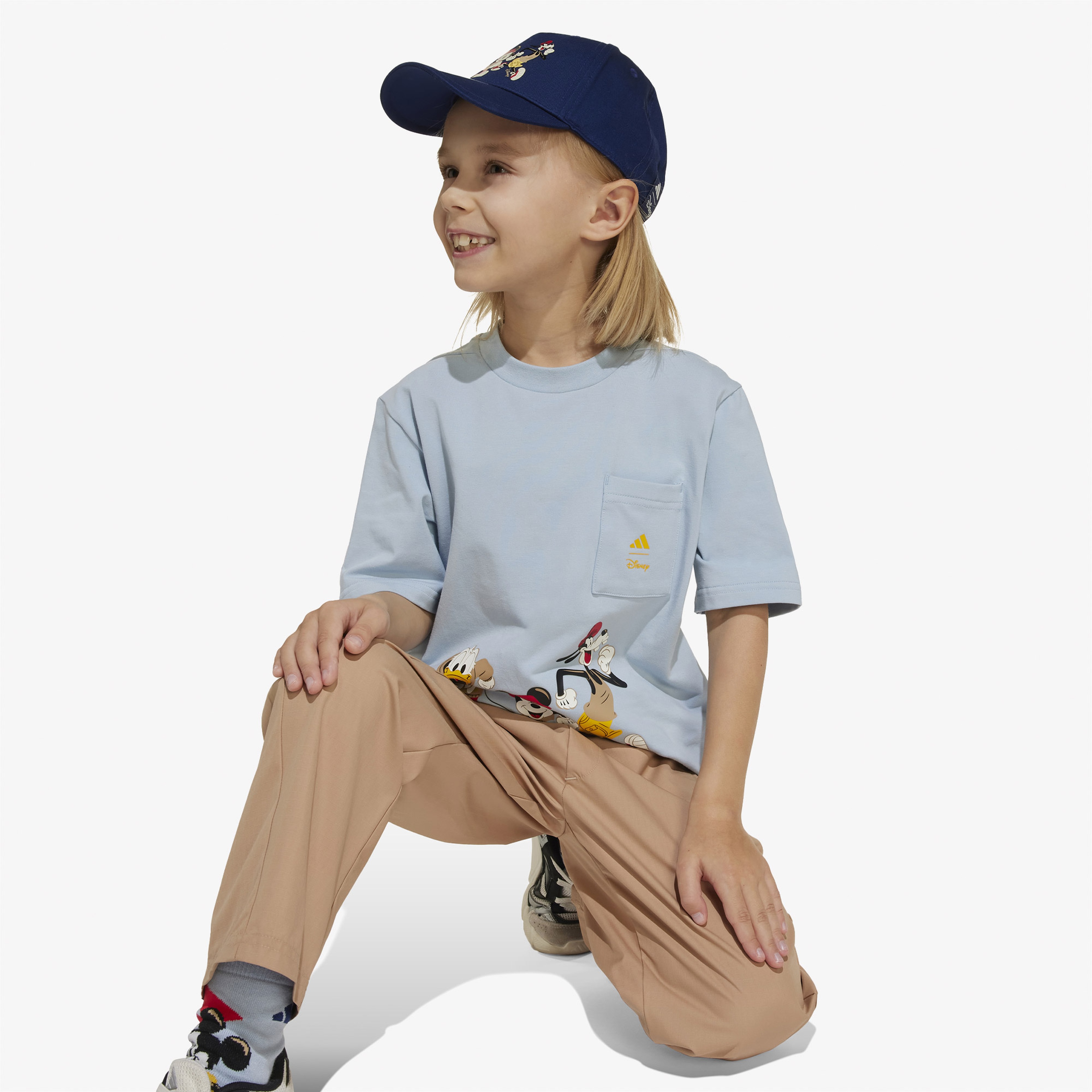 adidas x Disney Mickey Mouse Çocuk Mavi T-Shirt
