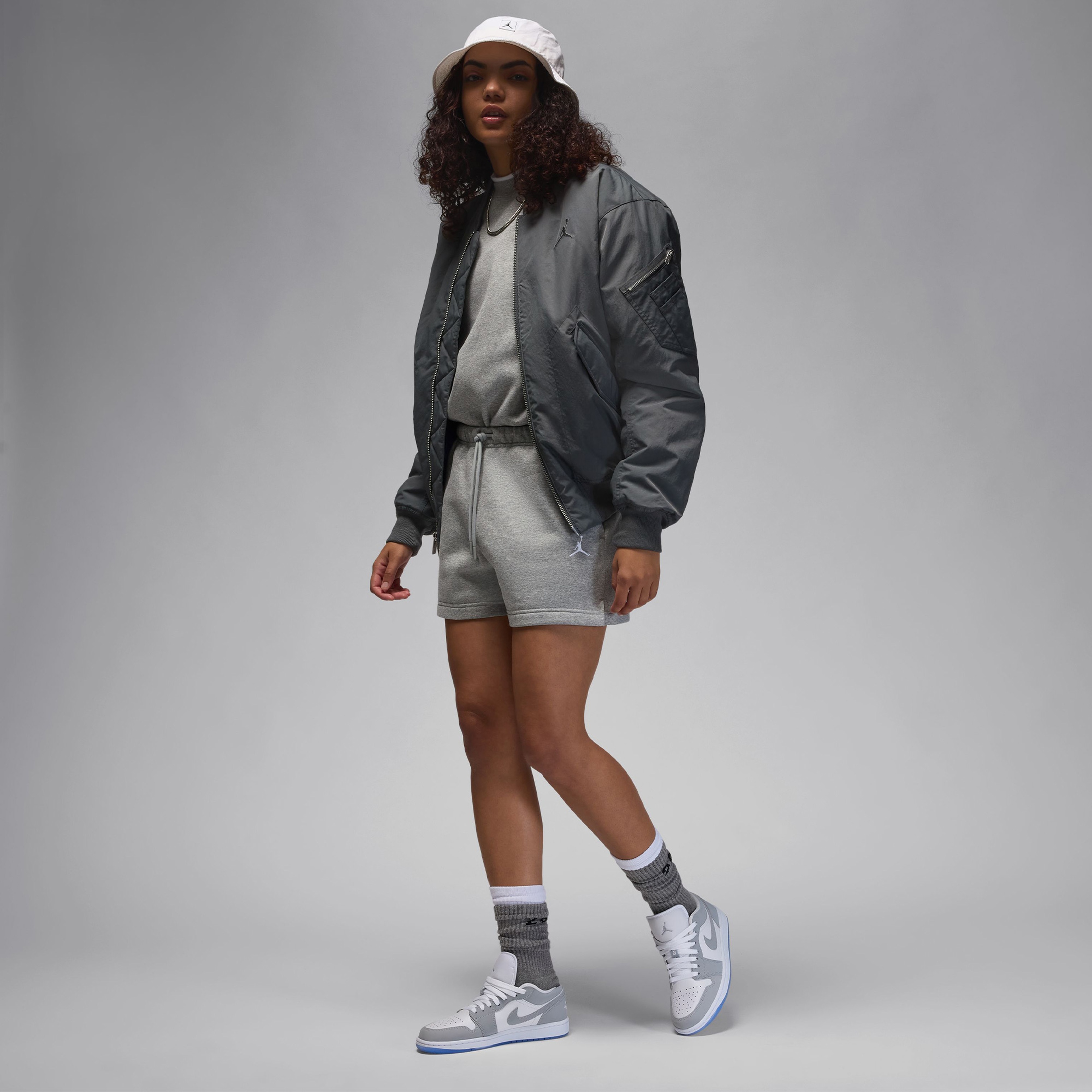 Nike Air Jordan 1 Low " Wolf Grey" Kadın Gri Spor Ayakkabı