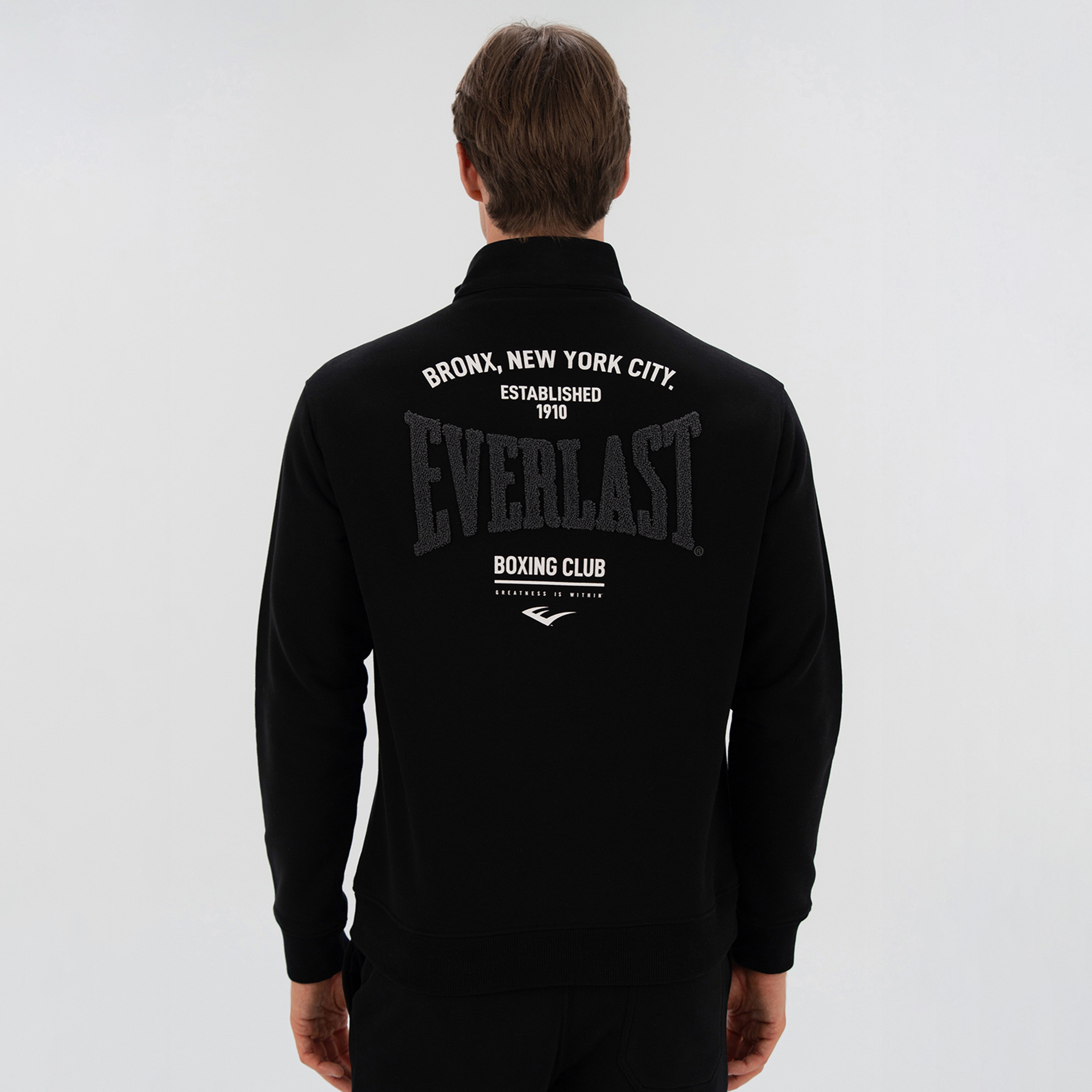 Everlast Bronx NYC Yarım Fermuarlı Regular Erkek Siyah Sweatshirt