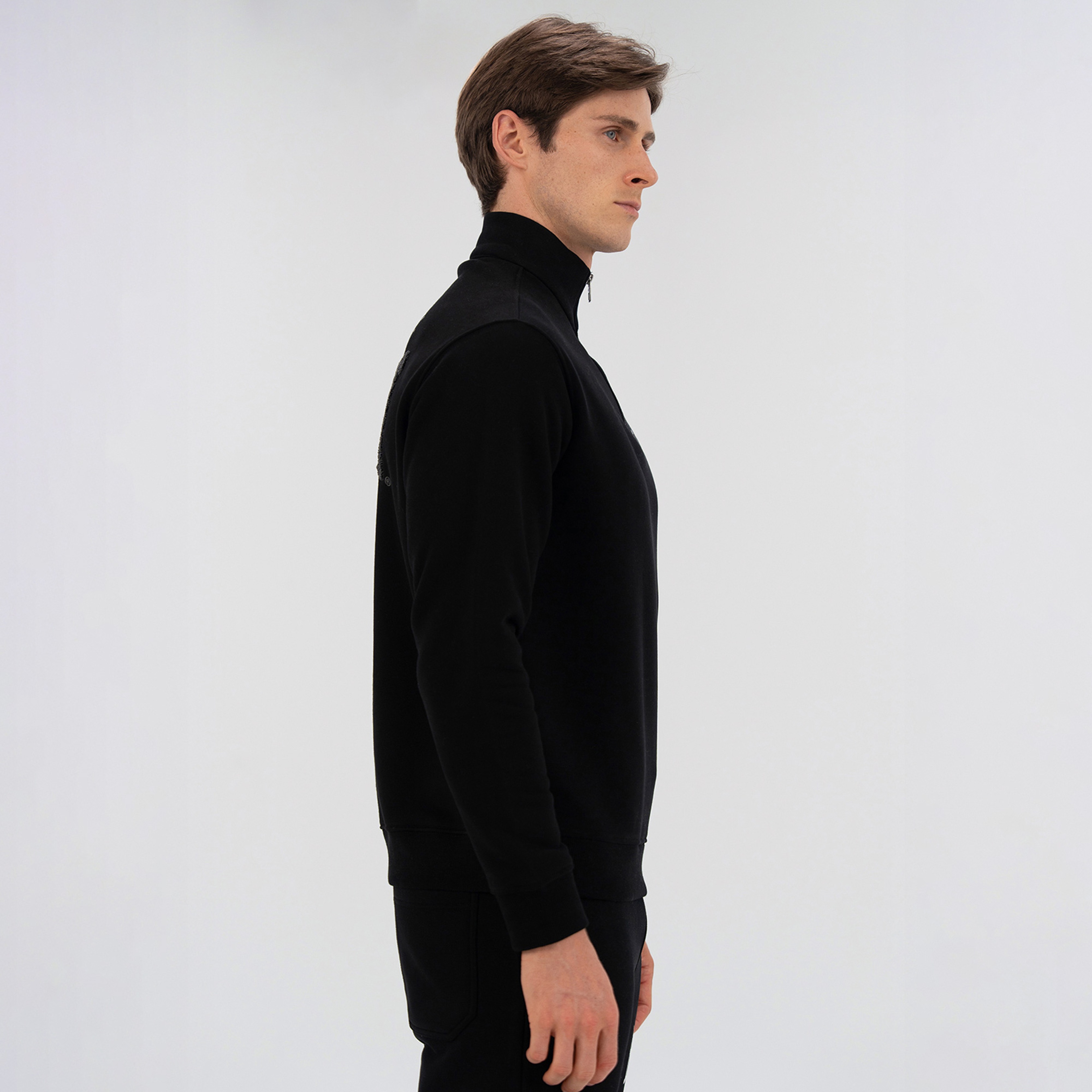 Everlast Bronx NYC Yarım Fermuarlı Regular Erkek Siyah Sweatshirt