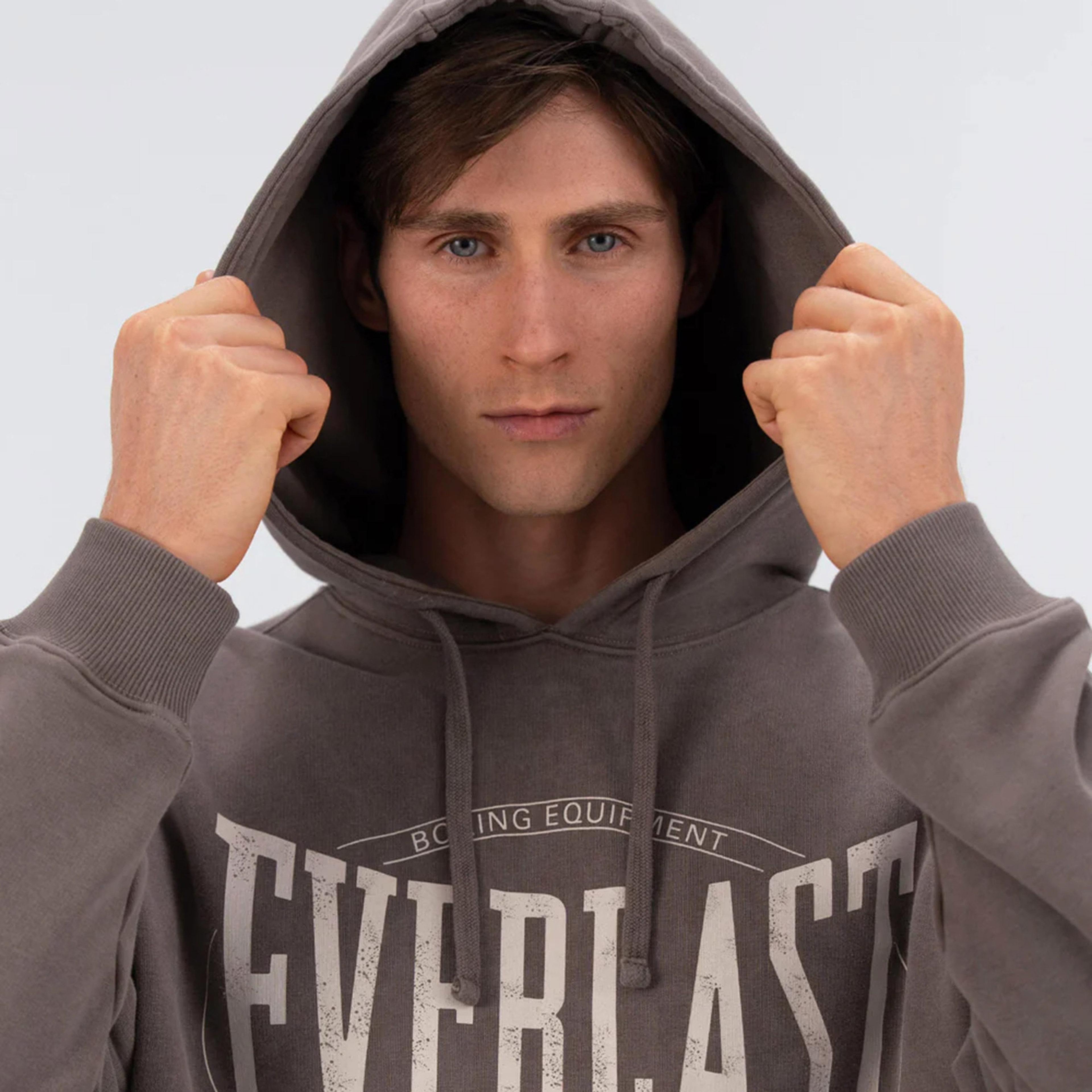 Everlast Authentic Boxing Oversize Erkek Gri Sweatshirt