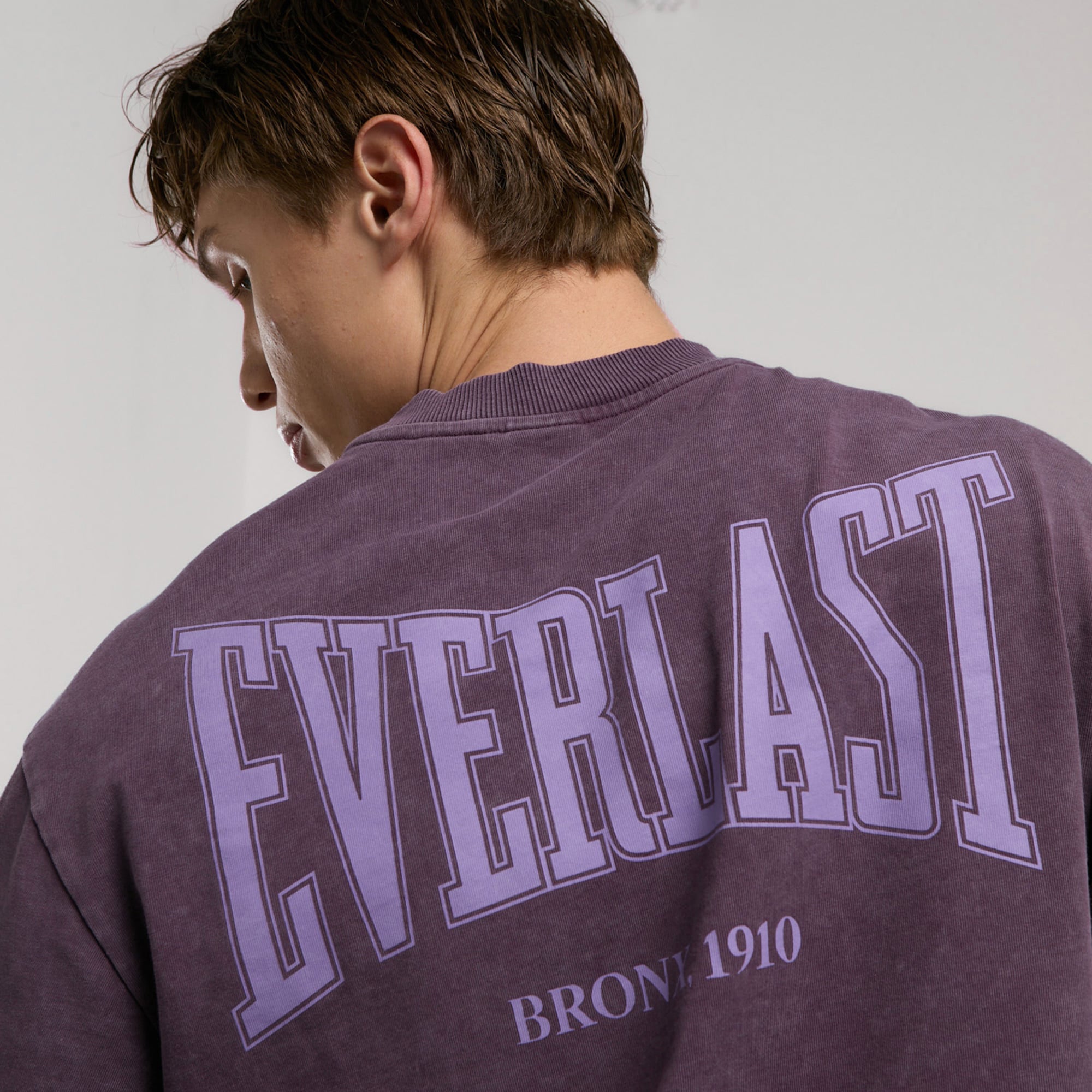 Everlast Bronx 1910 Oversize Erkek Mor T-Shirt