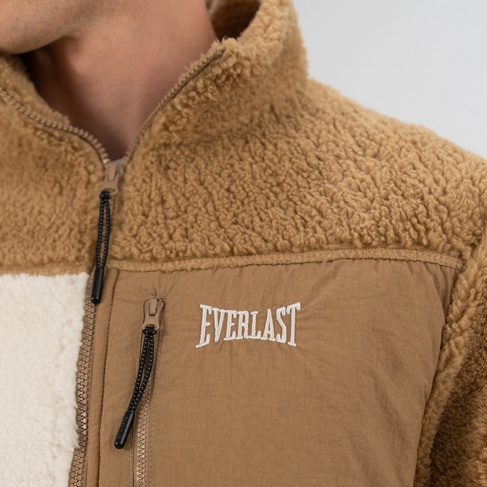 Everlast Winter Essentials Full Zip Sherpa Erkek Krem Sweatshirt