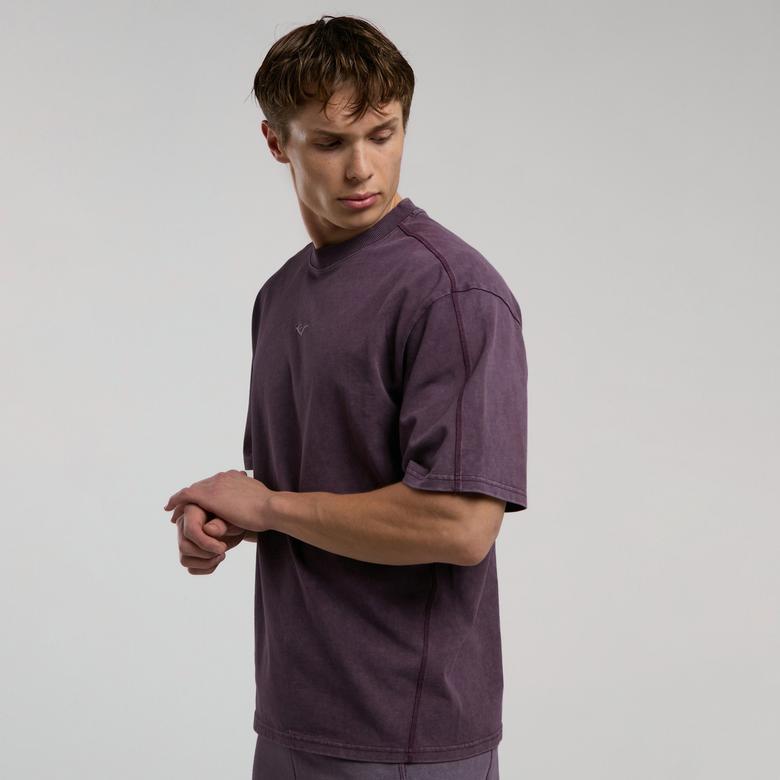 Everlast Bronx 1910 Oversize Erkek Mor T-Shirt