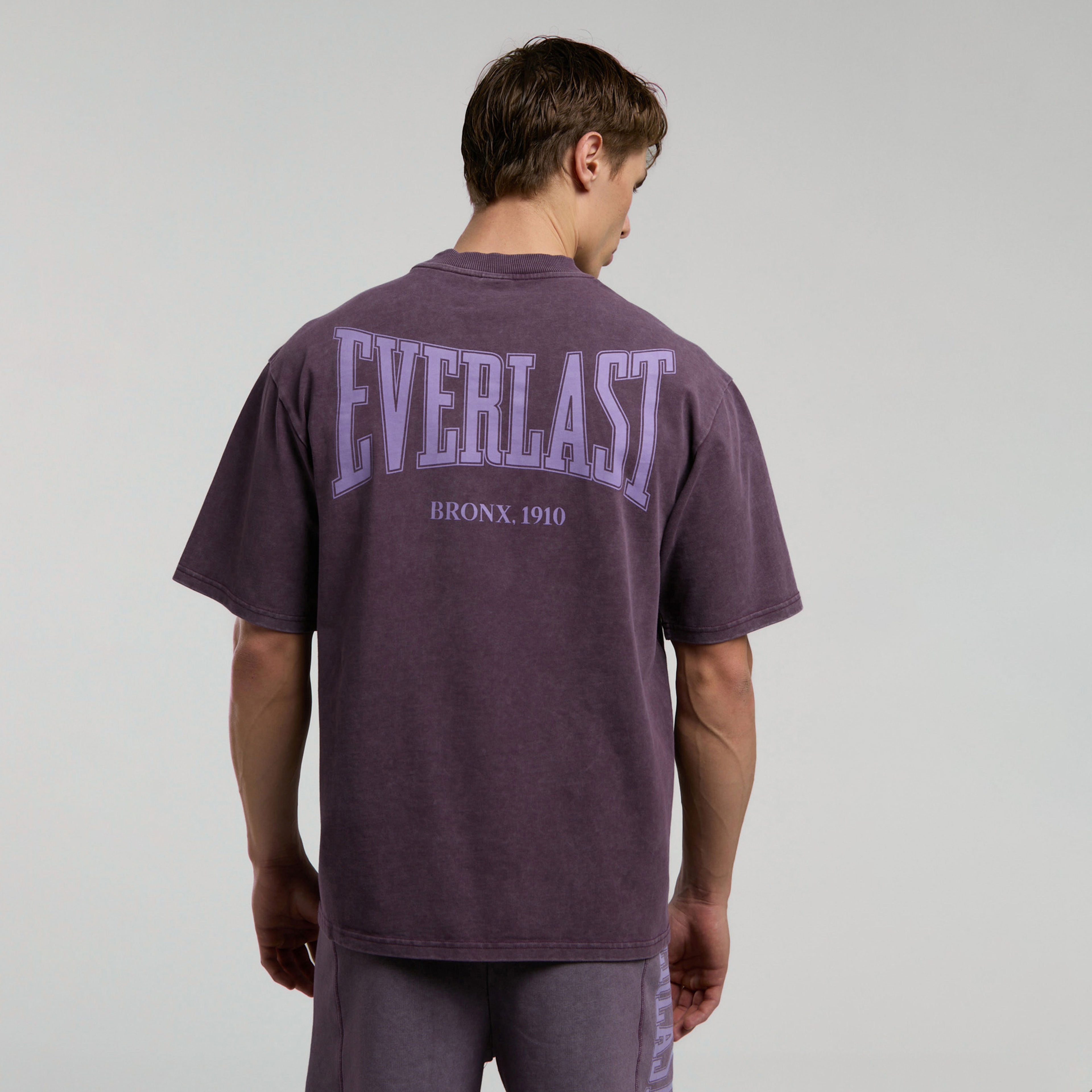 Everlast Bronx 1910 Oversize Erkek Mor T-Shirt