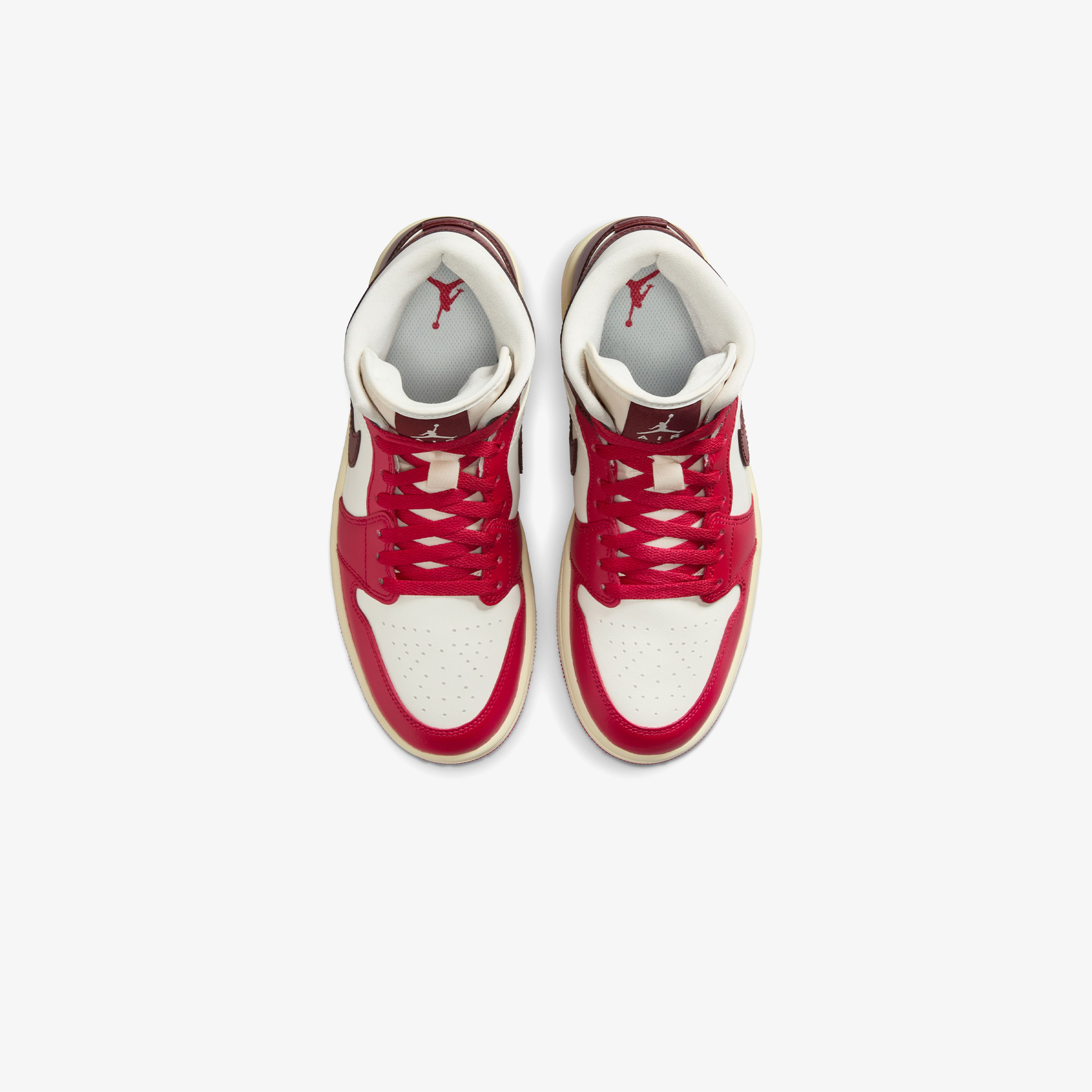 Jordan Air Jordan 1 Mid 'Mystic Hibiscus' Kadın Kırmızı Spor Ayakkabı