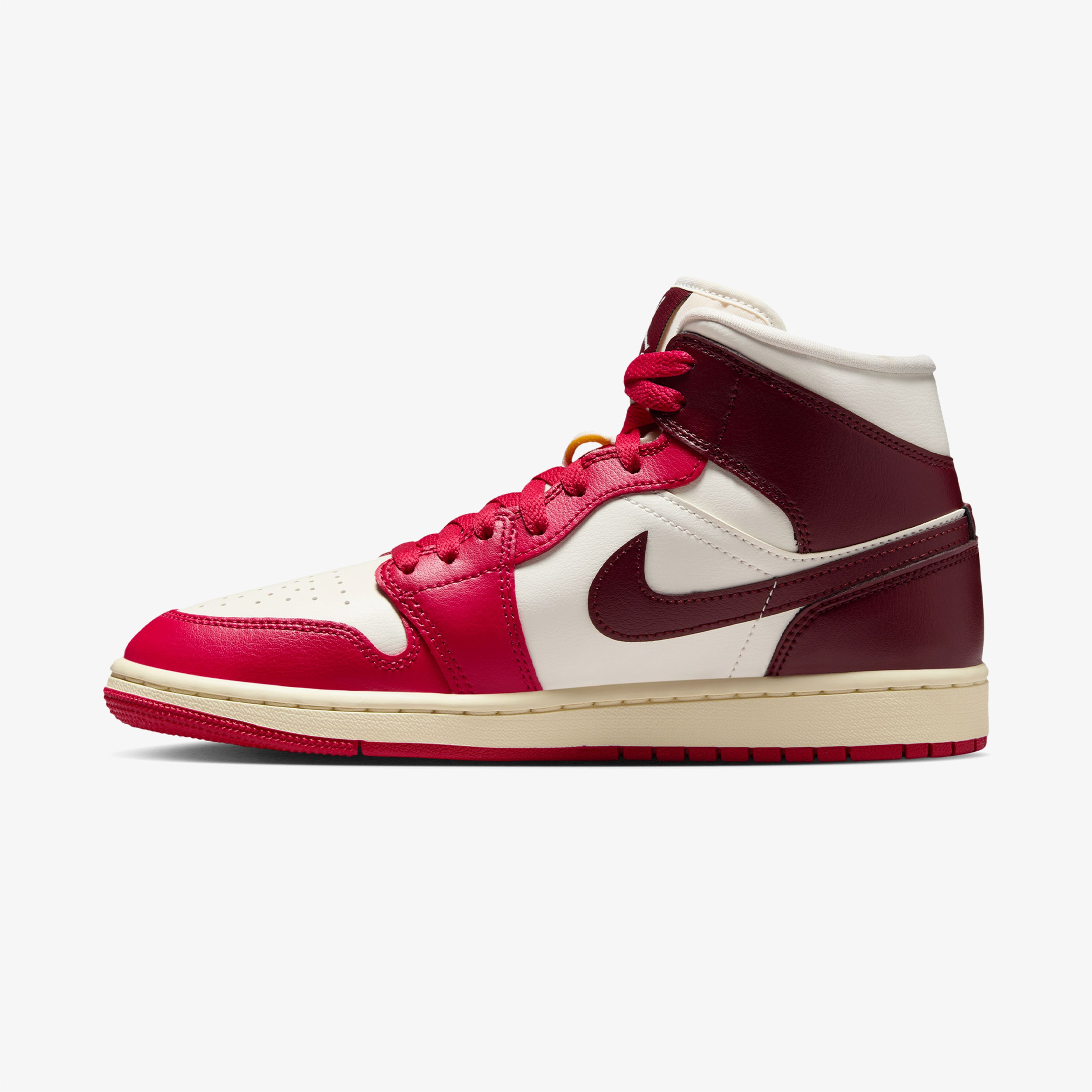 Jordan Air Jordan 1 Mid 'Mystic Hibiscus' Kadın Kırmızı Spor Ayakkabı