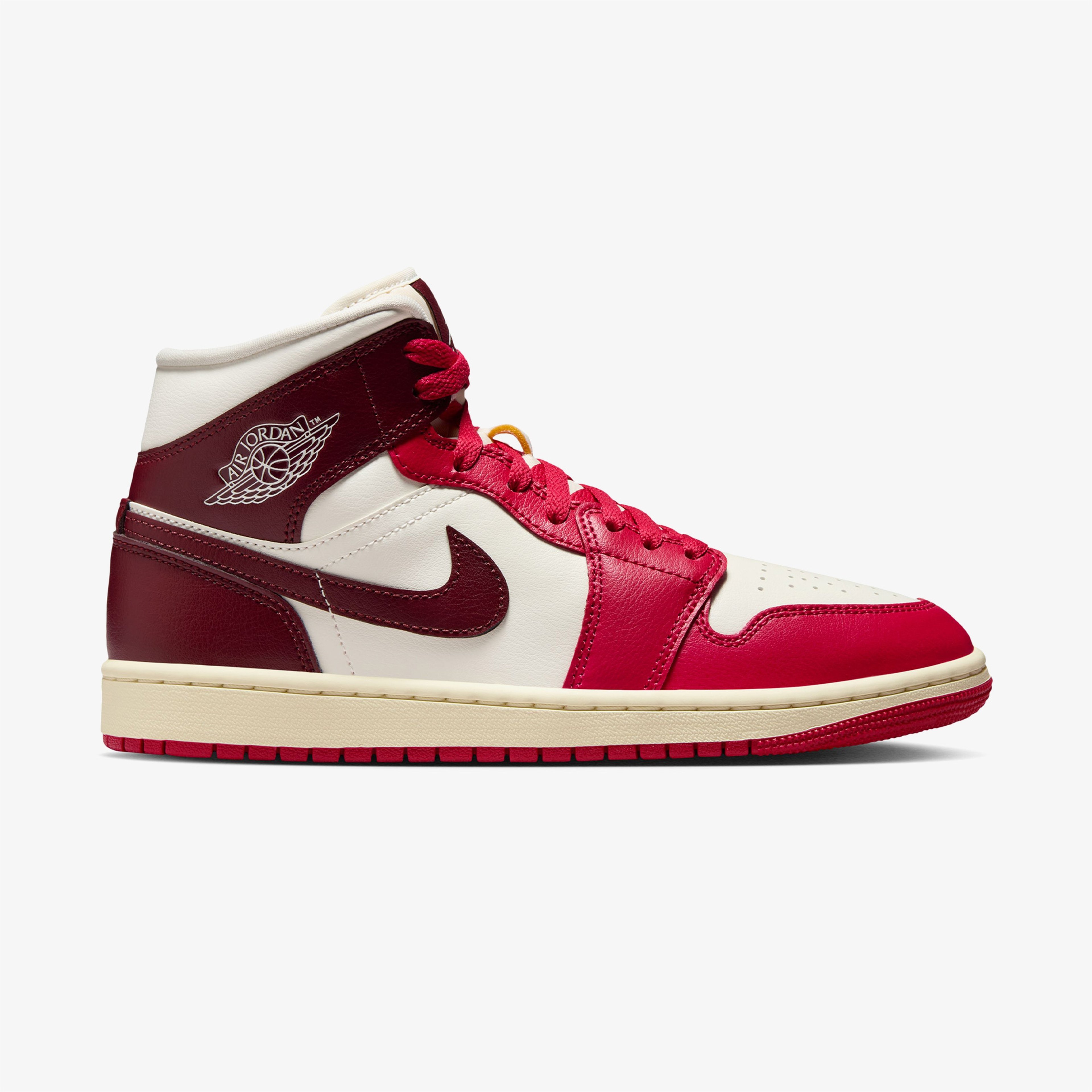 Jordan Air Jordan 1 Mid 'Mystic Hibiscus' Kadın Kırmızı Spor Ayakkabı
