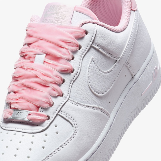 Nike Air Force 1 Low ?Pink Foam? With Ribbon Laces Kadın Beyaz Spor Ayakkabı - Görsel 11