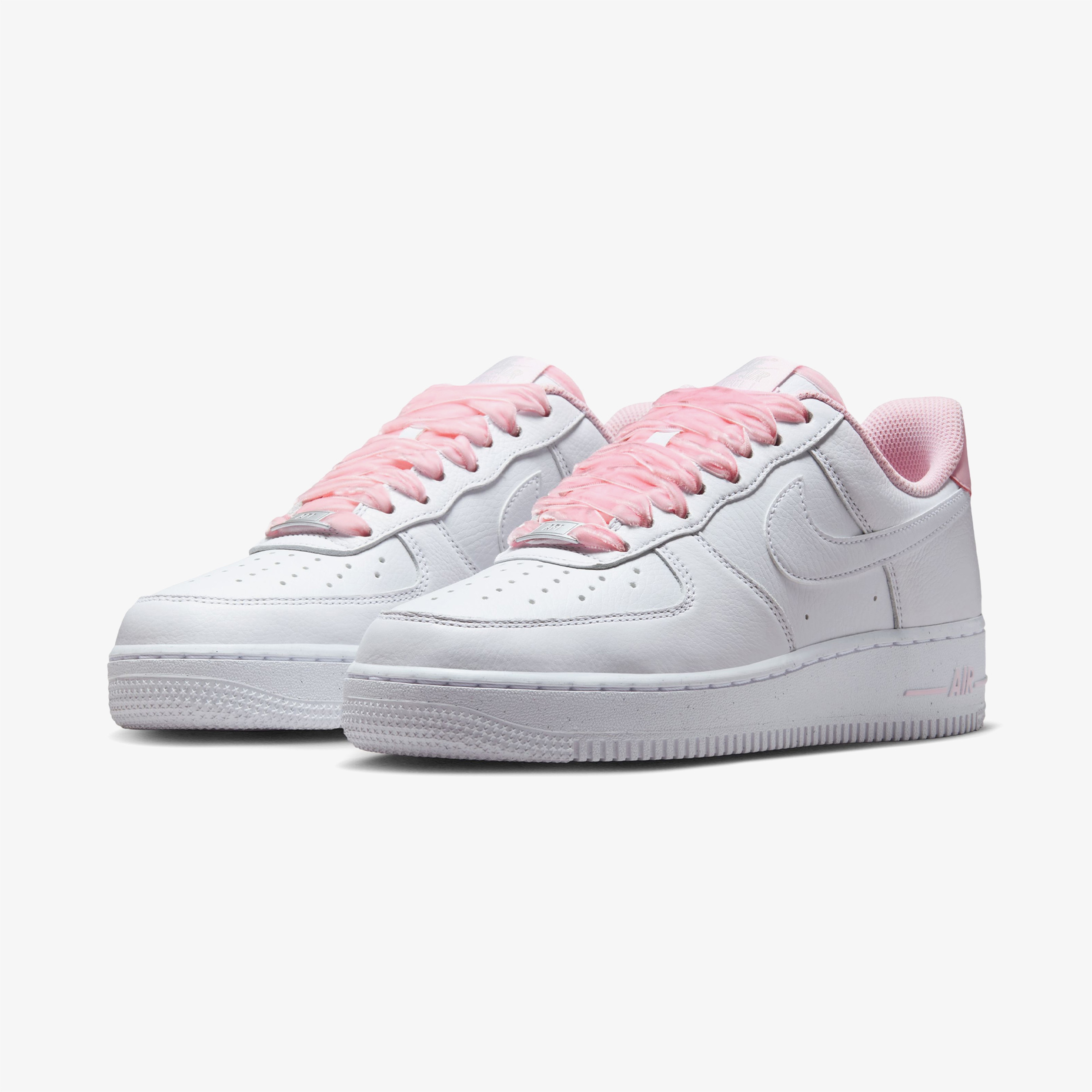 Nike Air Force 1 Low ?Pink Foam? With Ribbon Laces Kadın Beyaz Spor Ayakkabı