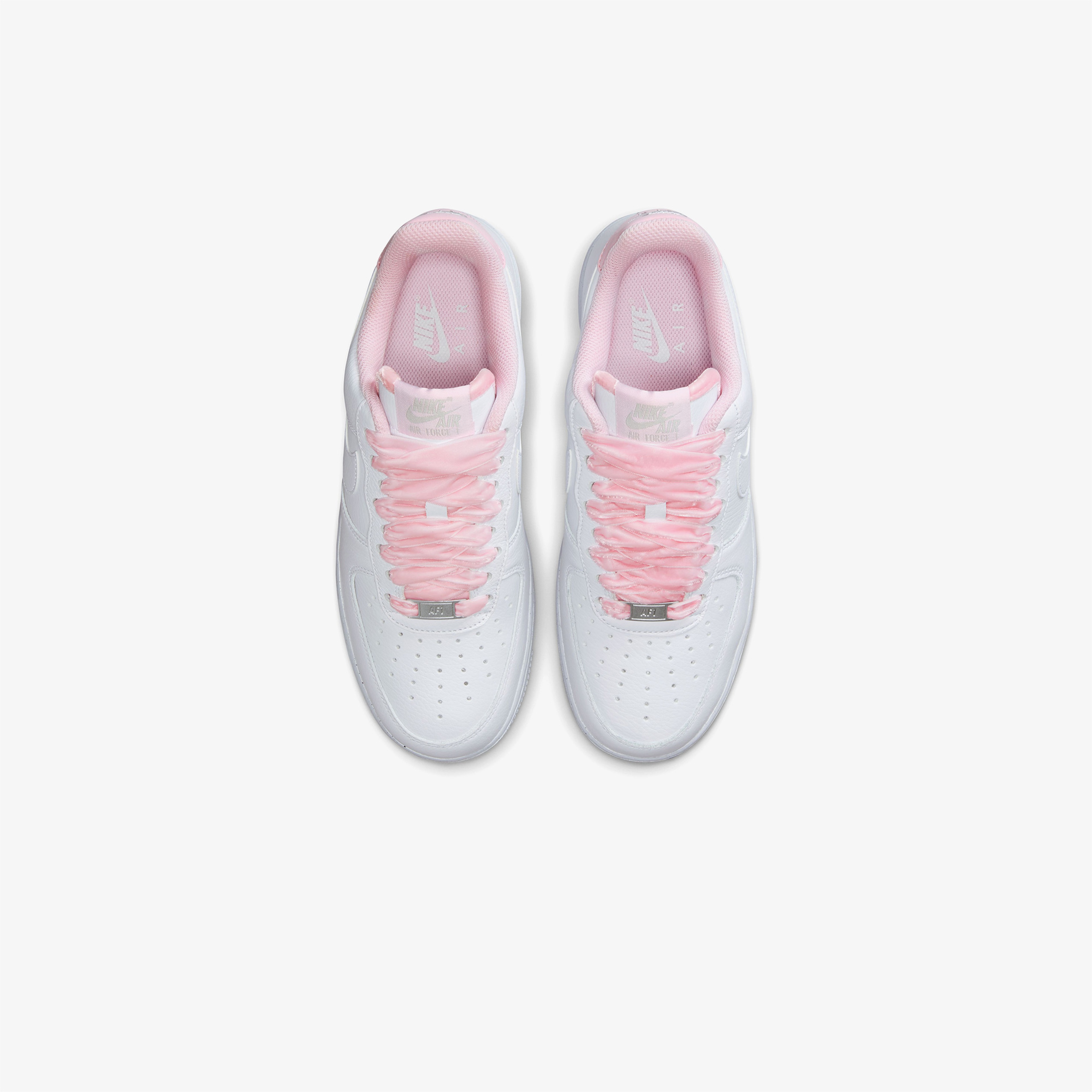 Nike Air Force 1 Low ?Pink Foam? With Ribbon Laces Kadın Beyaz Spor Ayakkabı