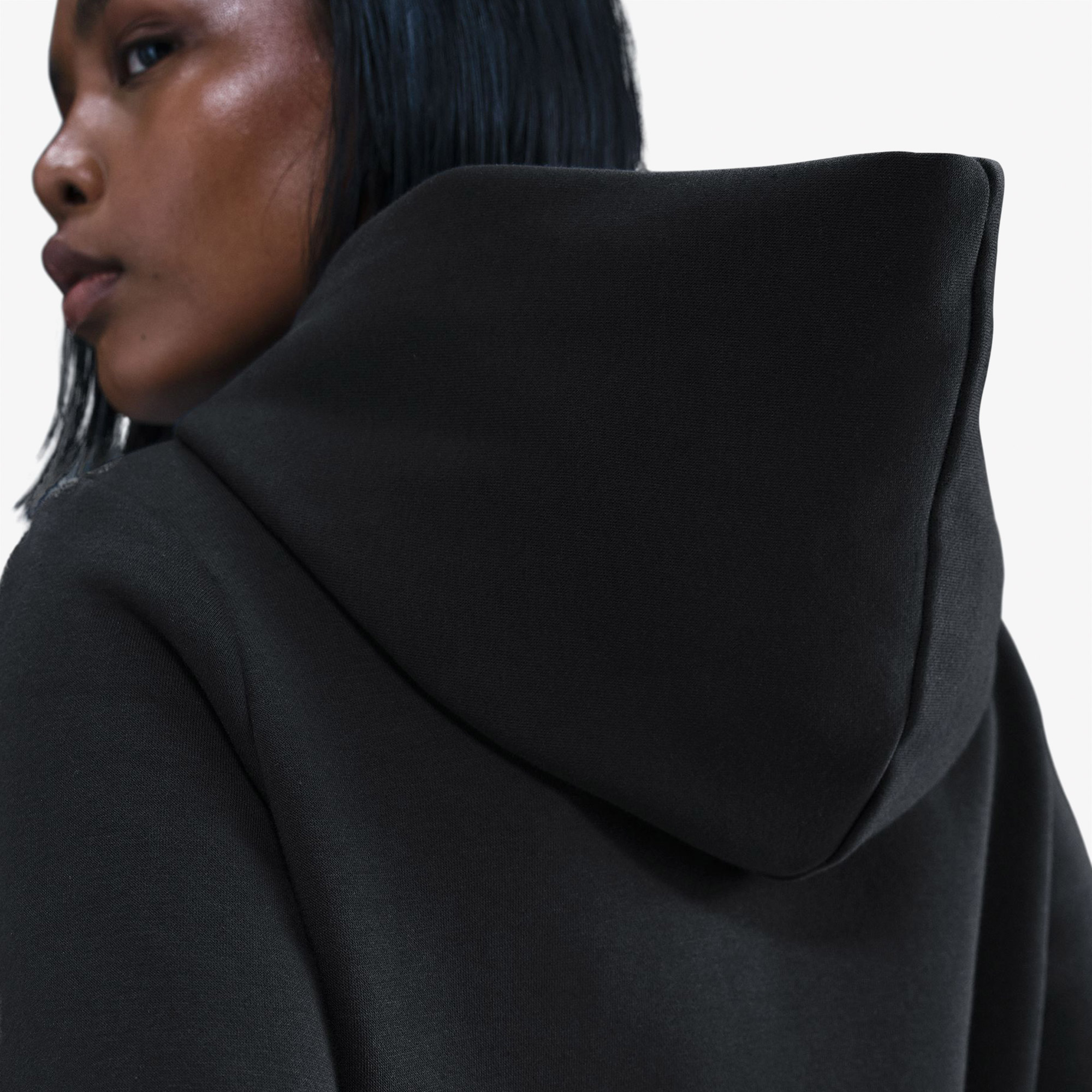 Nike Phoenix Fleece Shrunken Kadın Siyah Sweatshirt