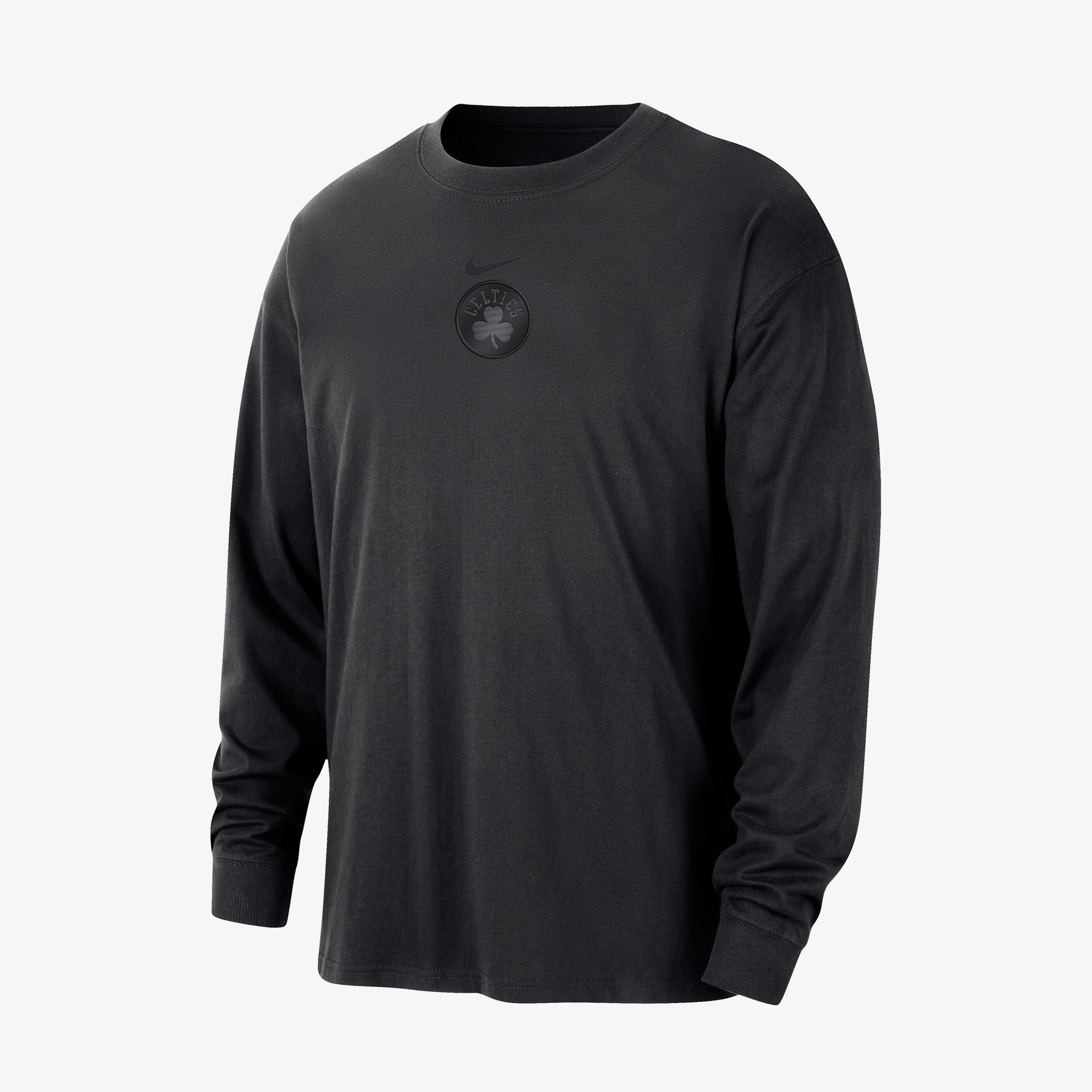 Nike NBA Courtside Premium Essential Boston Celtics Erkek Siyah Uzun Kollu T-Shirt