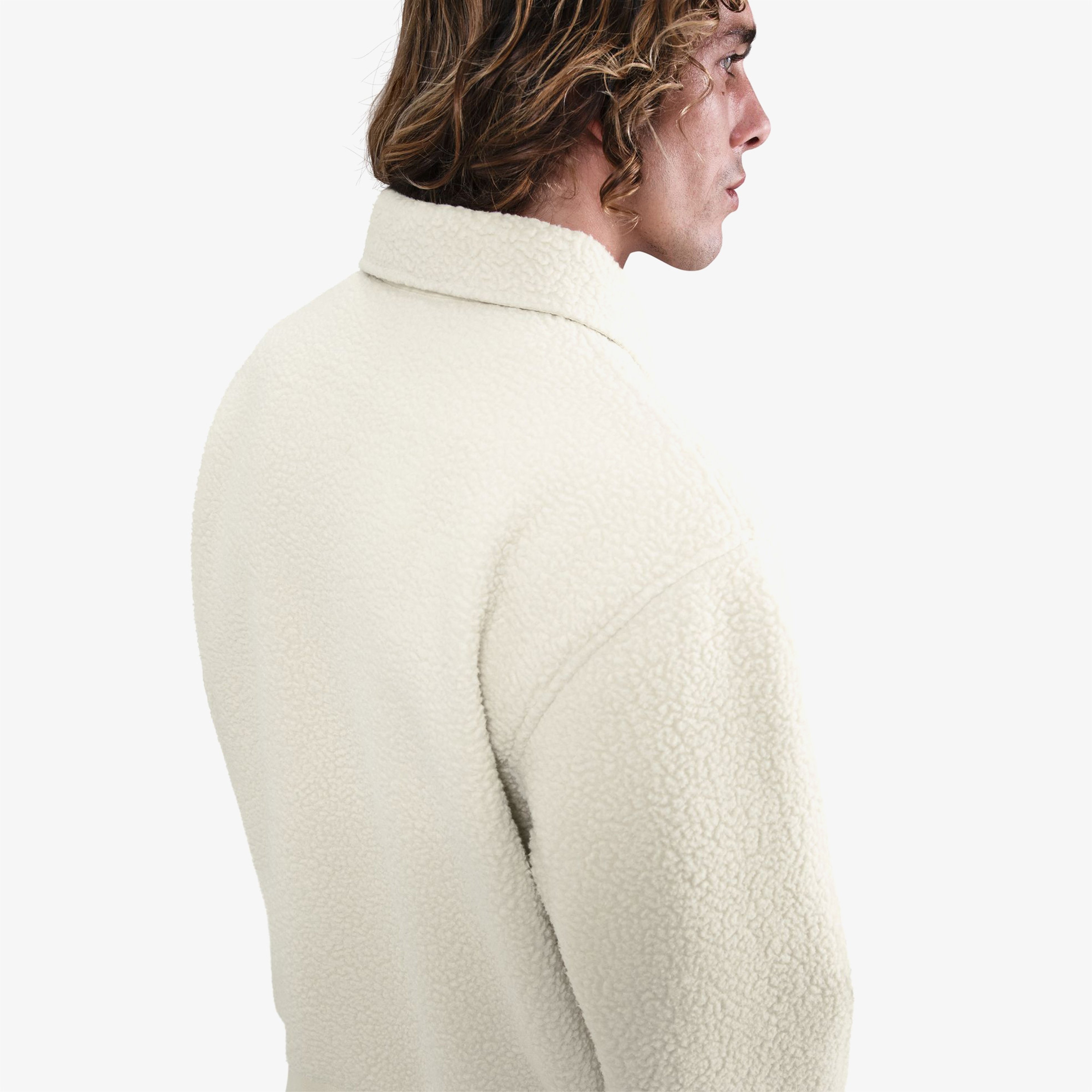 Nike Club Sherpa Erkek Krem Ceket