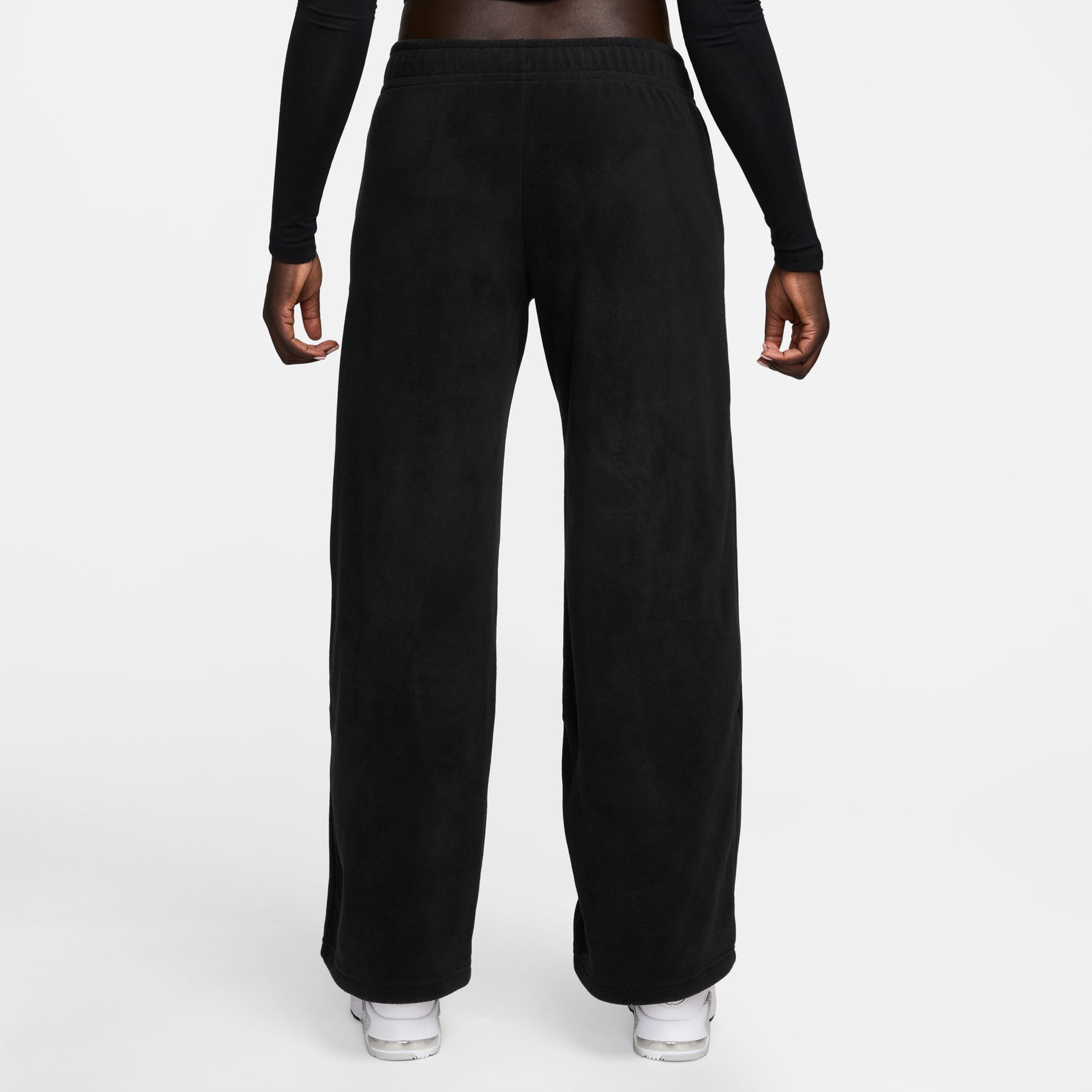 Nike Sportswear Club Fleece Mid-Rise Wide Leg Kadın Siyah Eşofman Altı