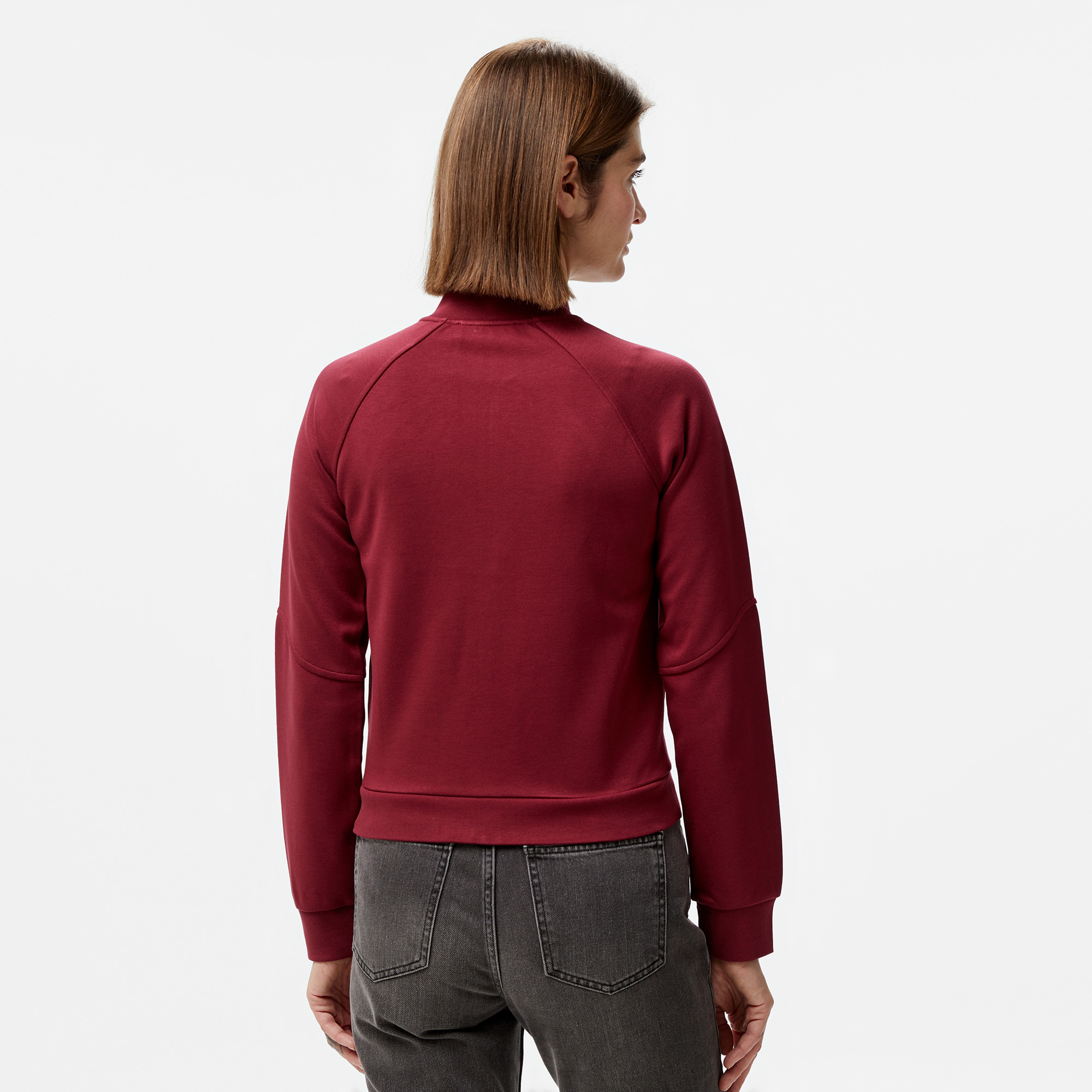Les Benjamins 301 Full Zip Kadın Bordo Hoodie