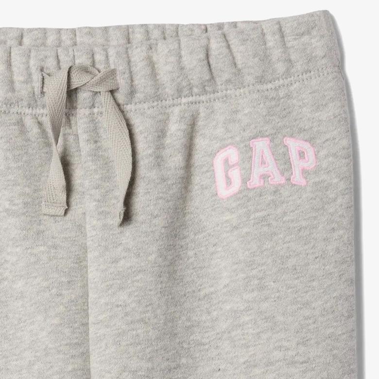 Gap Logo Kalp Desenli Pull-On Jogger Fleece Çocuk Gri Eşofman Altı