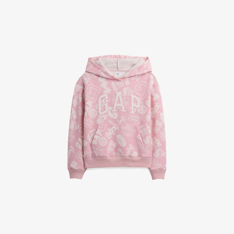 Gap Logo Relaxed Çocuk Pembe Sweatshirt
