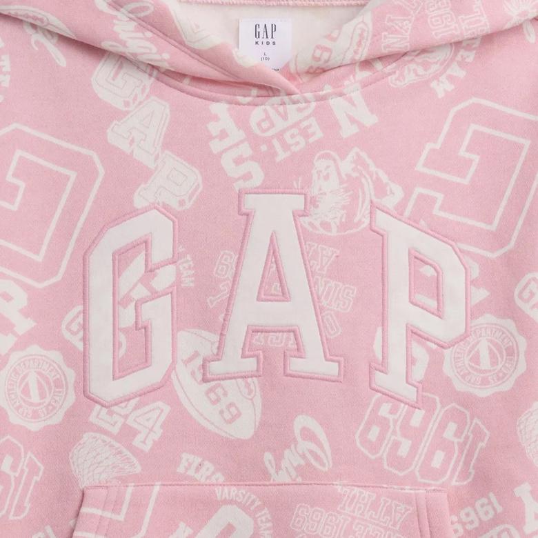 Gap Logo Relaxed Çocuk Pembe Sweatshirt
