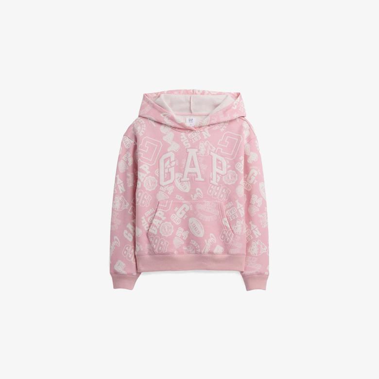 Gap Logo Relaxed Çocuk Pembe Sweatshirt